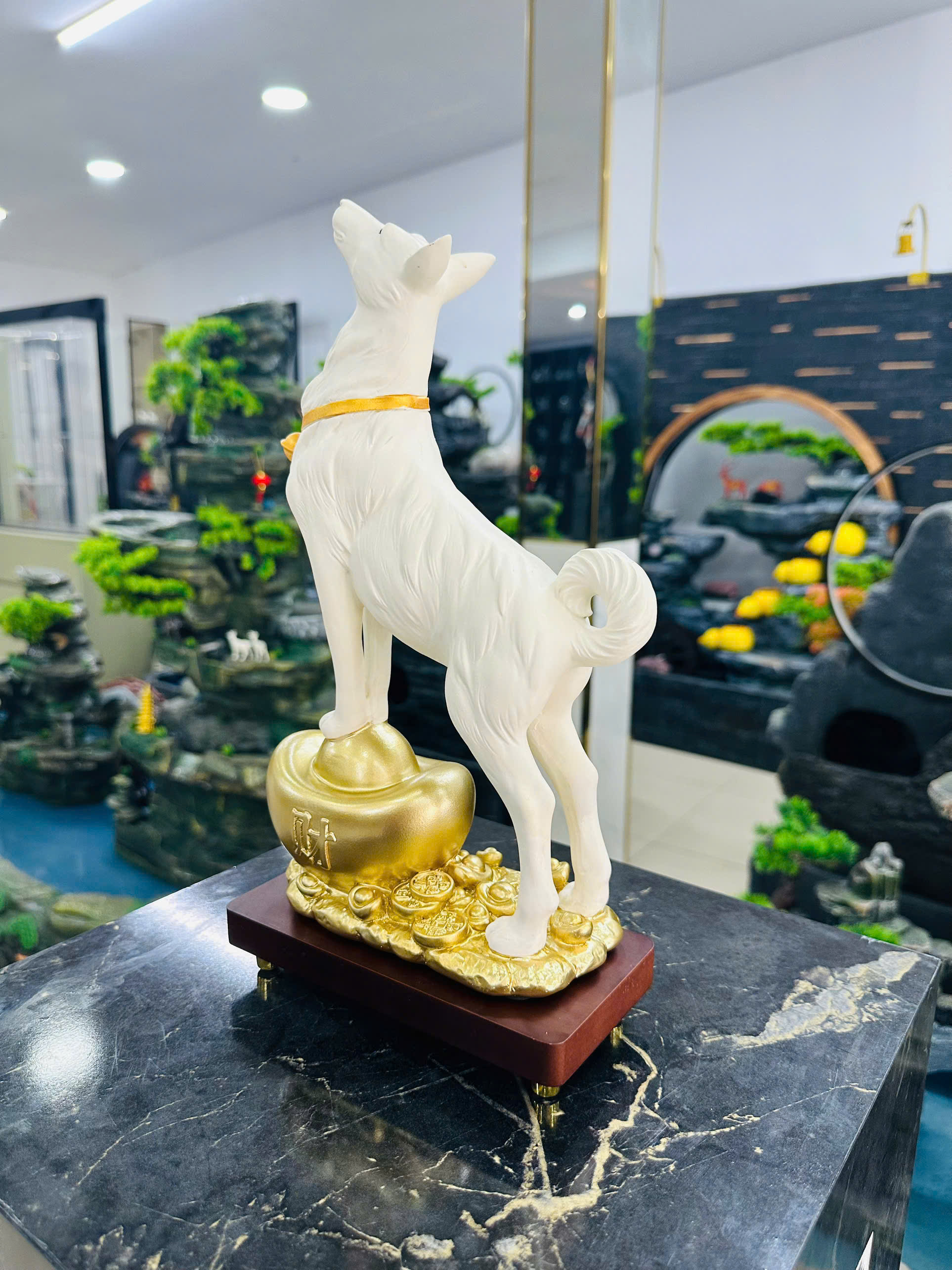Đồ Trang Trí Tiểu Cảnh Trong Nhà Hình Con Vật Model HS080 Màu Trắng
