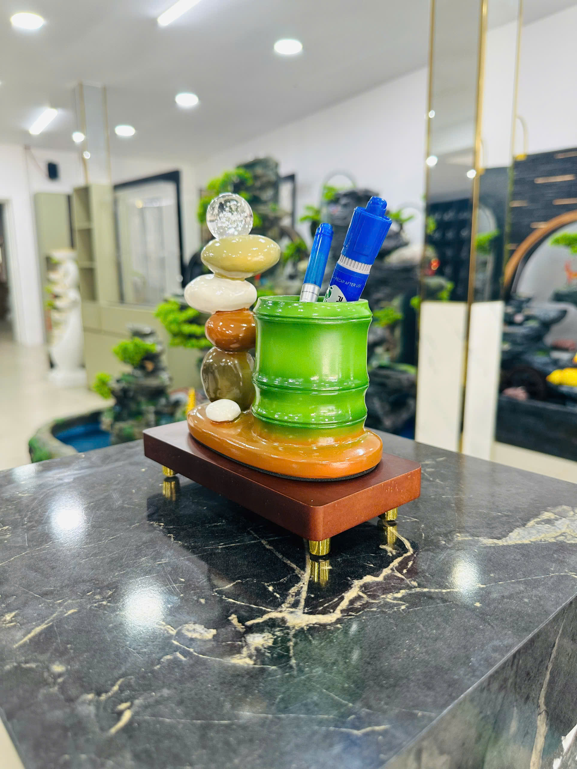 Đồ Trang Trí Tiểu Cảnh Trong Nhà Hình Tháp Đá Model HS023