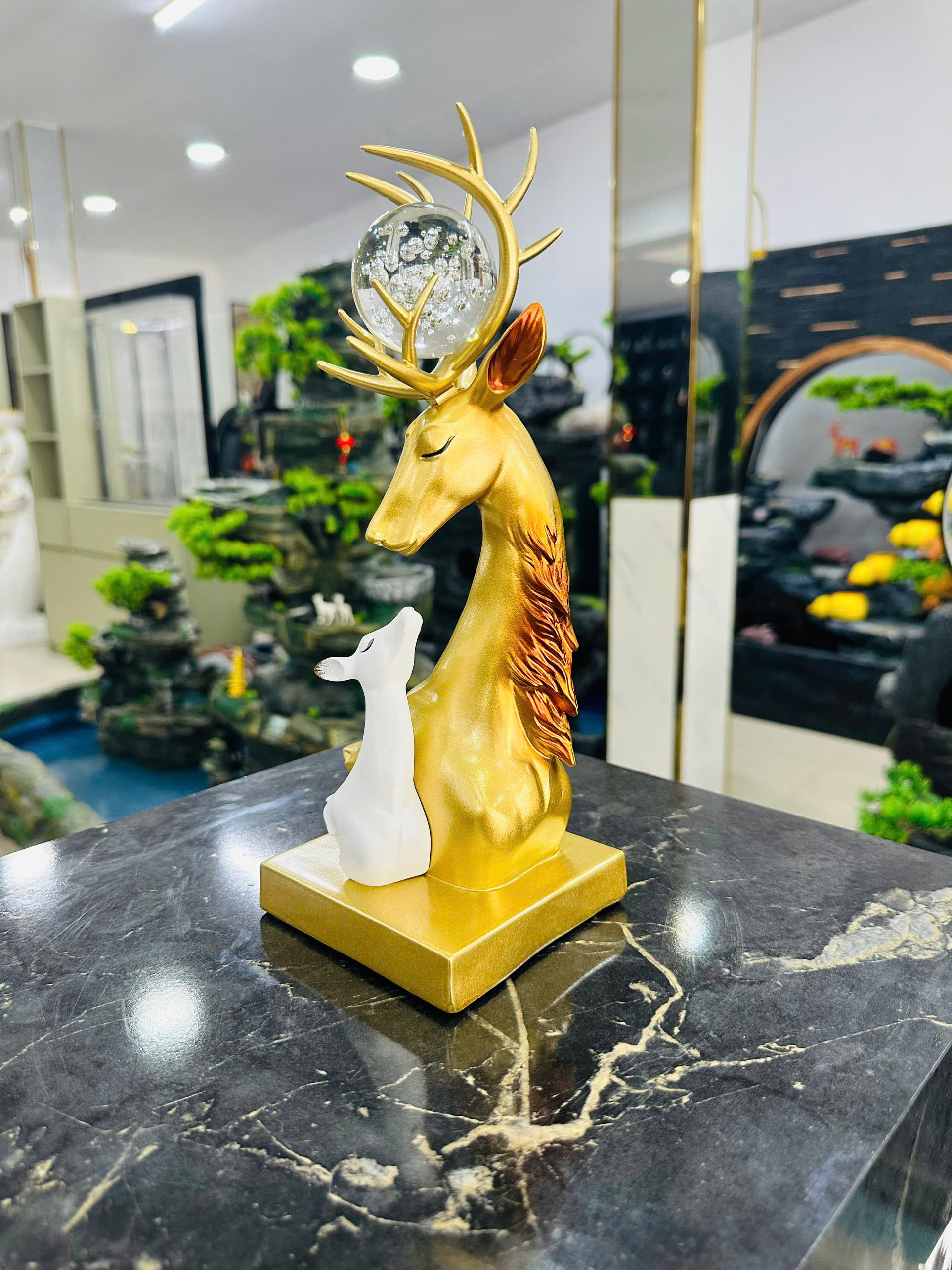 Đồ Trang Trí Tiểu Cảnh Trong Nhà Hình Tháp Đá Model HS145