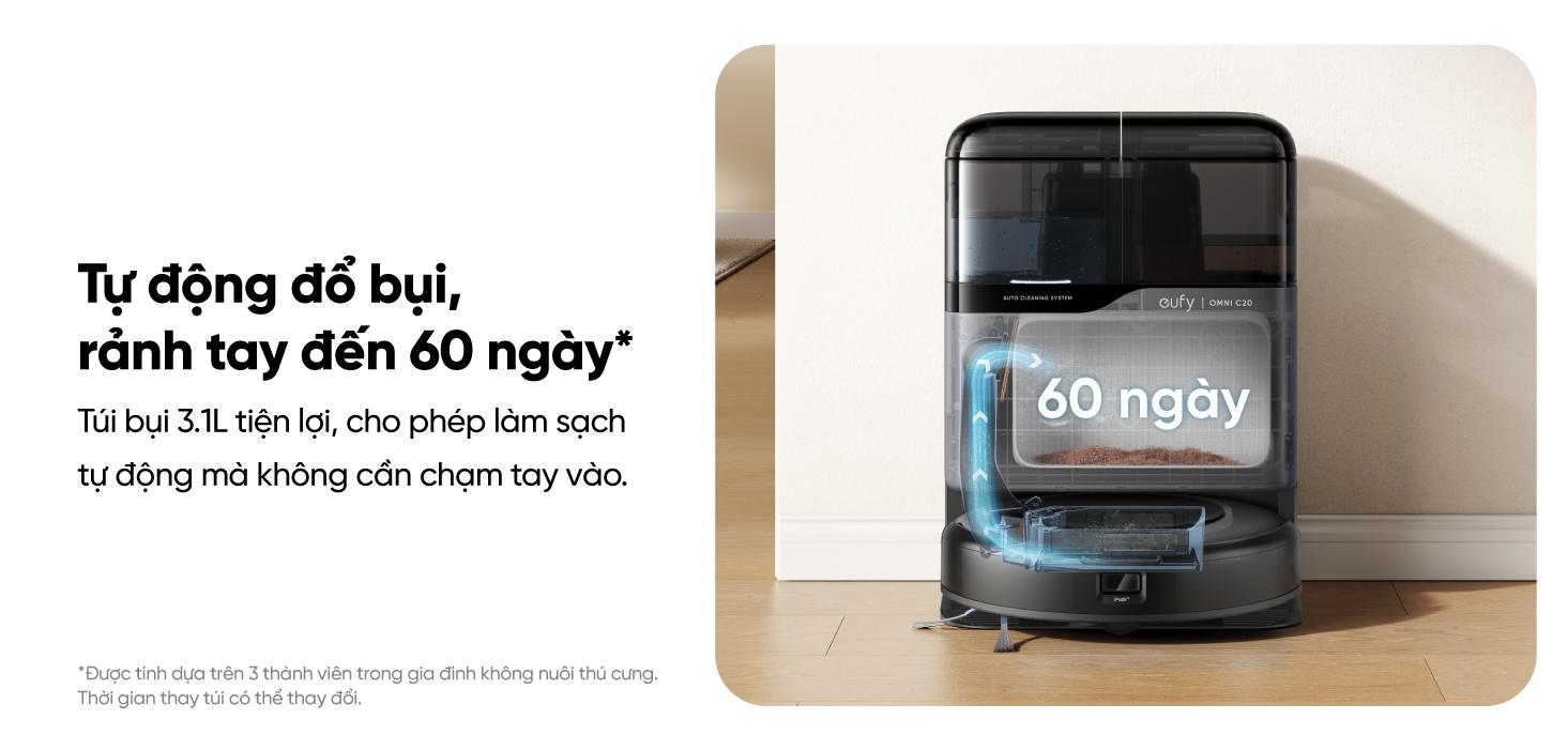 Robot hút bụi Eufy C20 Omni