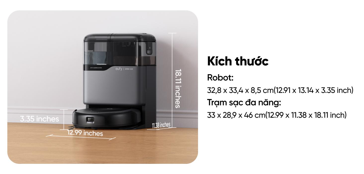 Robot hút bụi Eufy C20 Omni