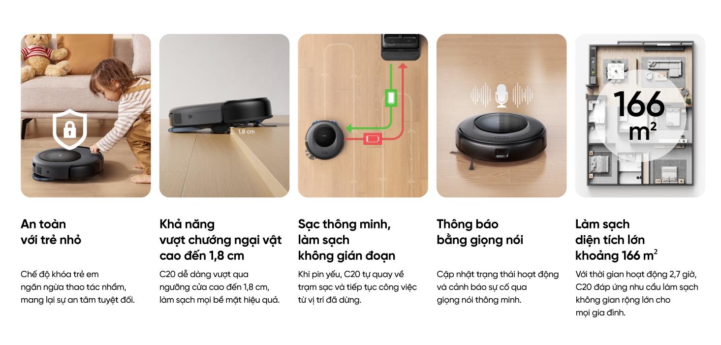 Robot hút bụi Eufy C20 Omni