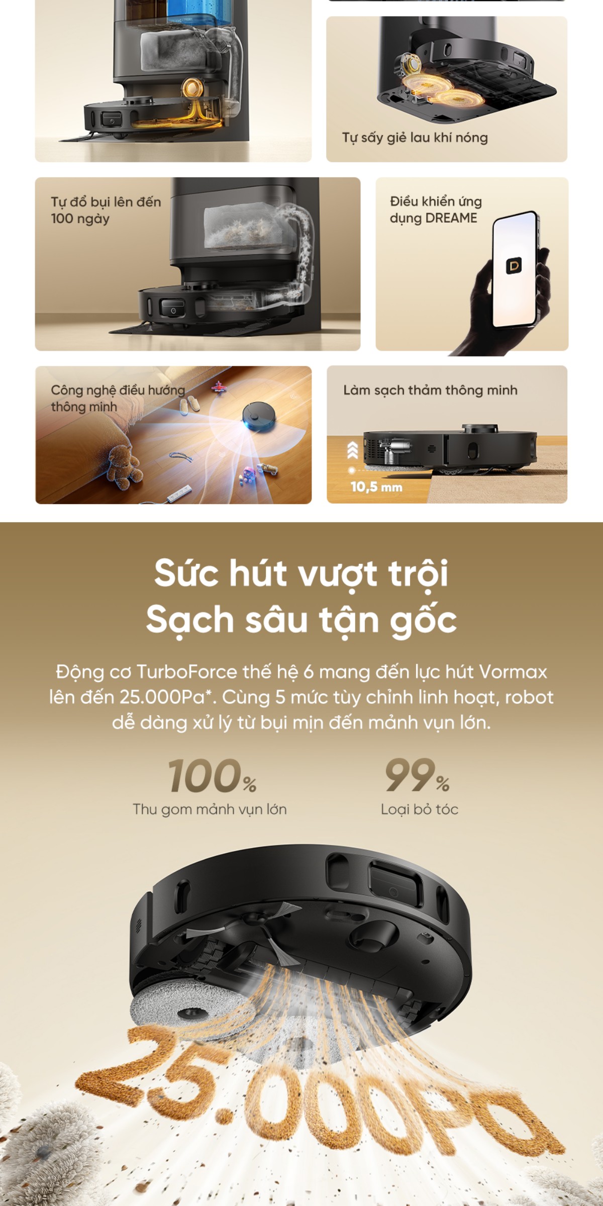 Robot hút bụi Dreame D30 Ultra CE