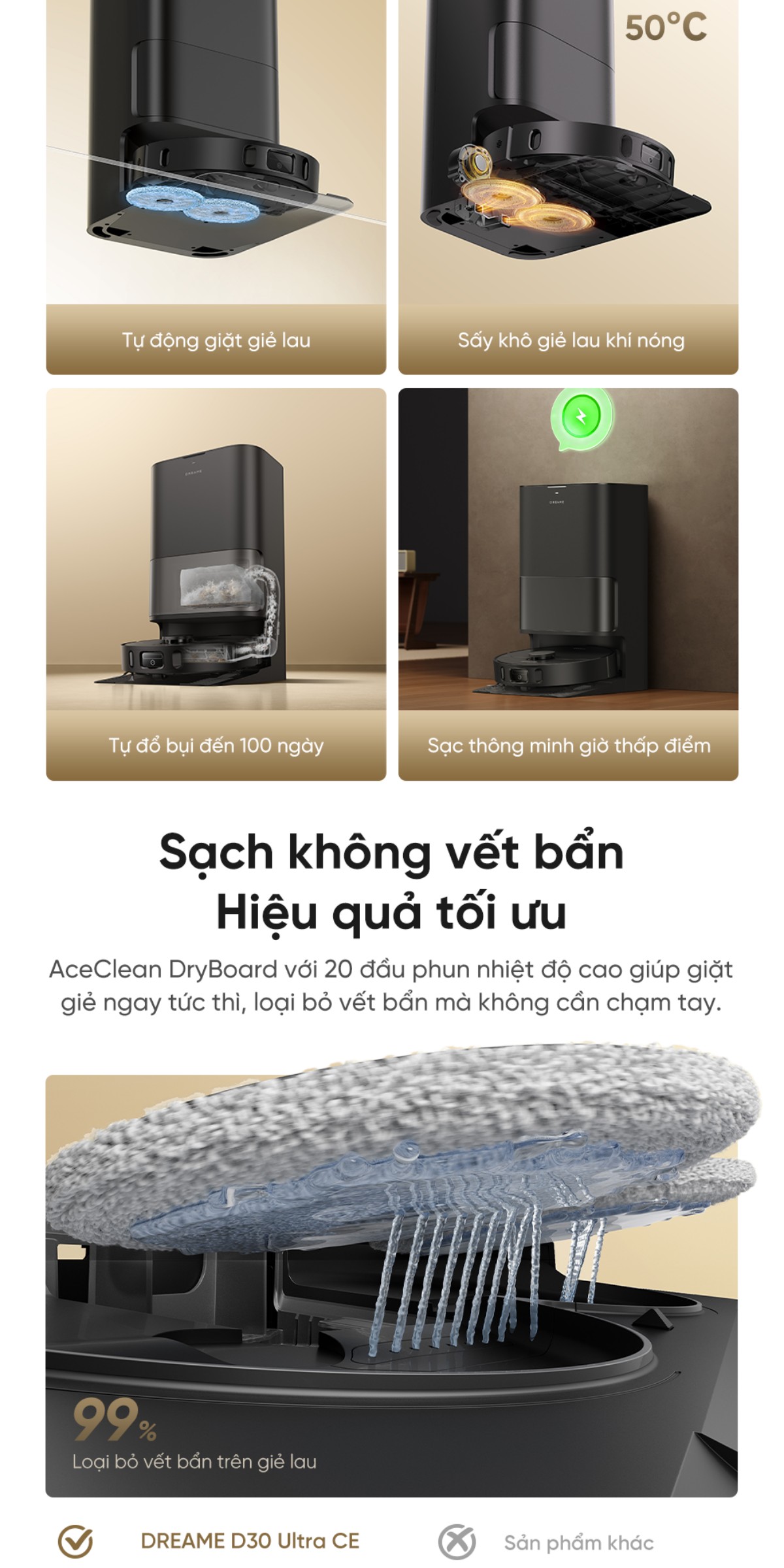 Robot hút bụi Dreame D30 Ultra CE