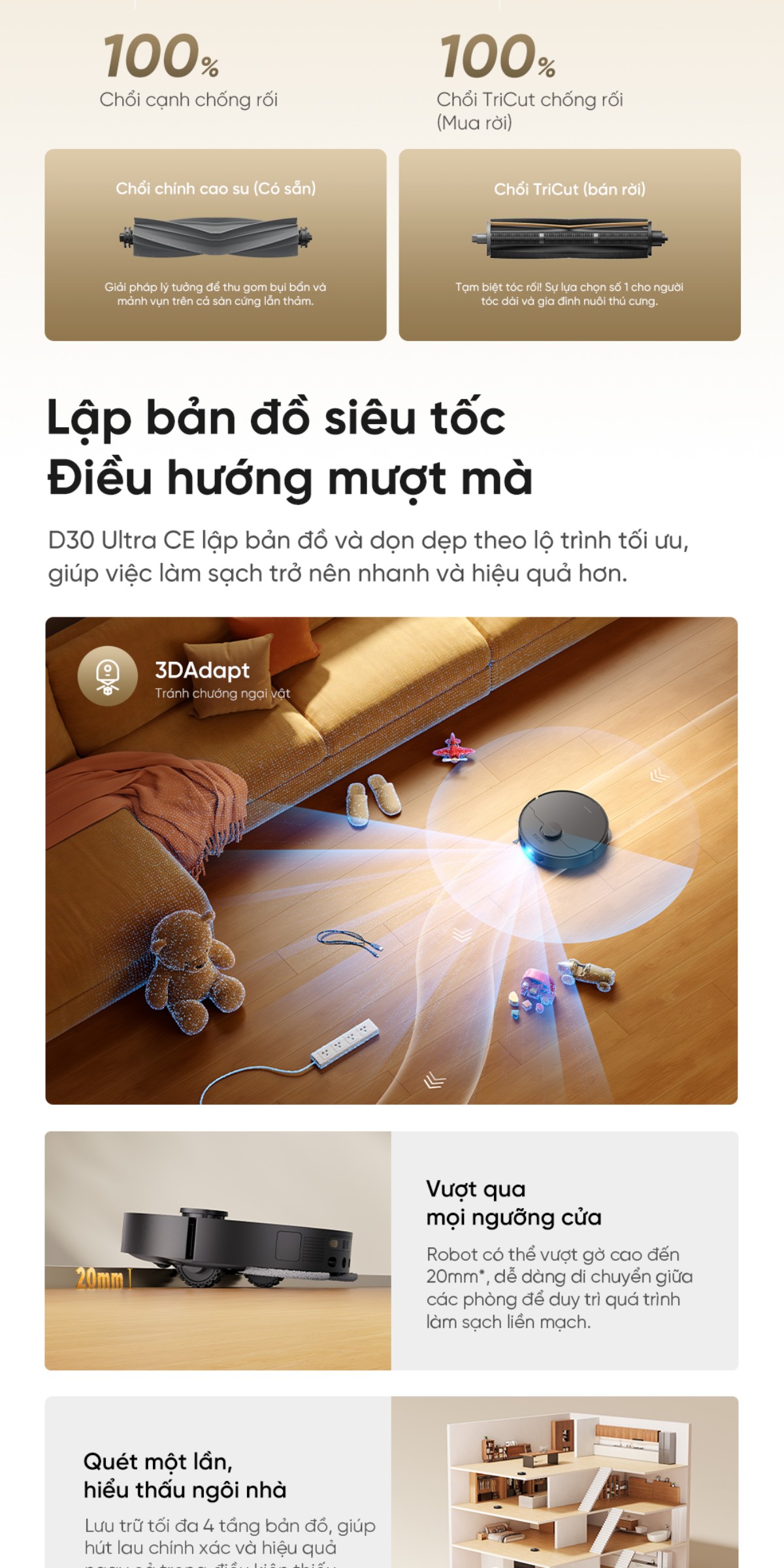 Robot hút bụi Dreame D30 Ultra CE
