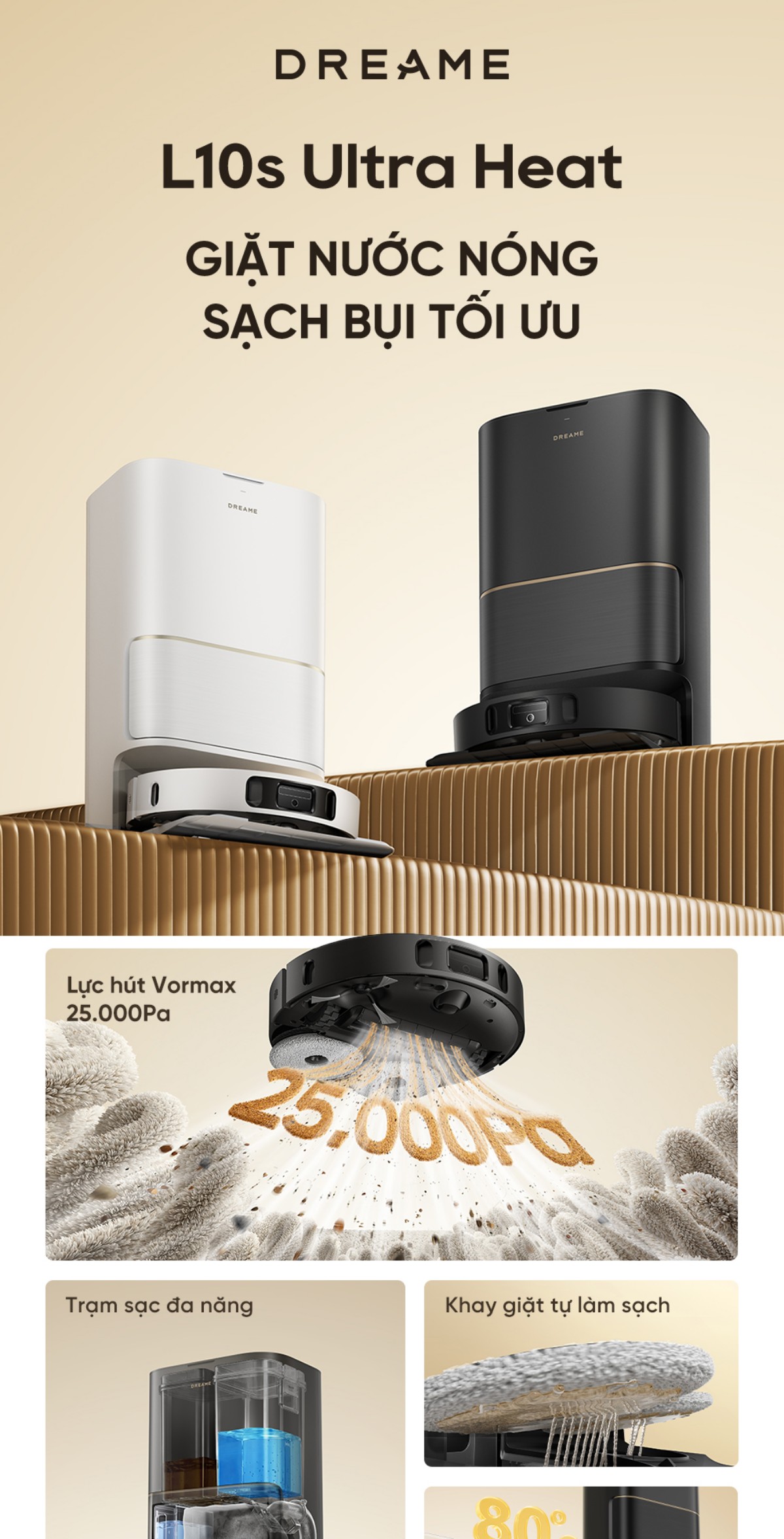 Robot hút bụi Dreame L10s Ultra Heat