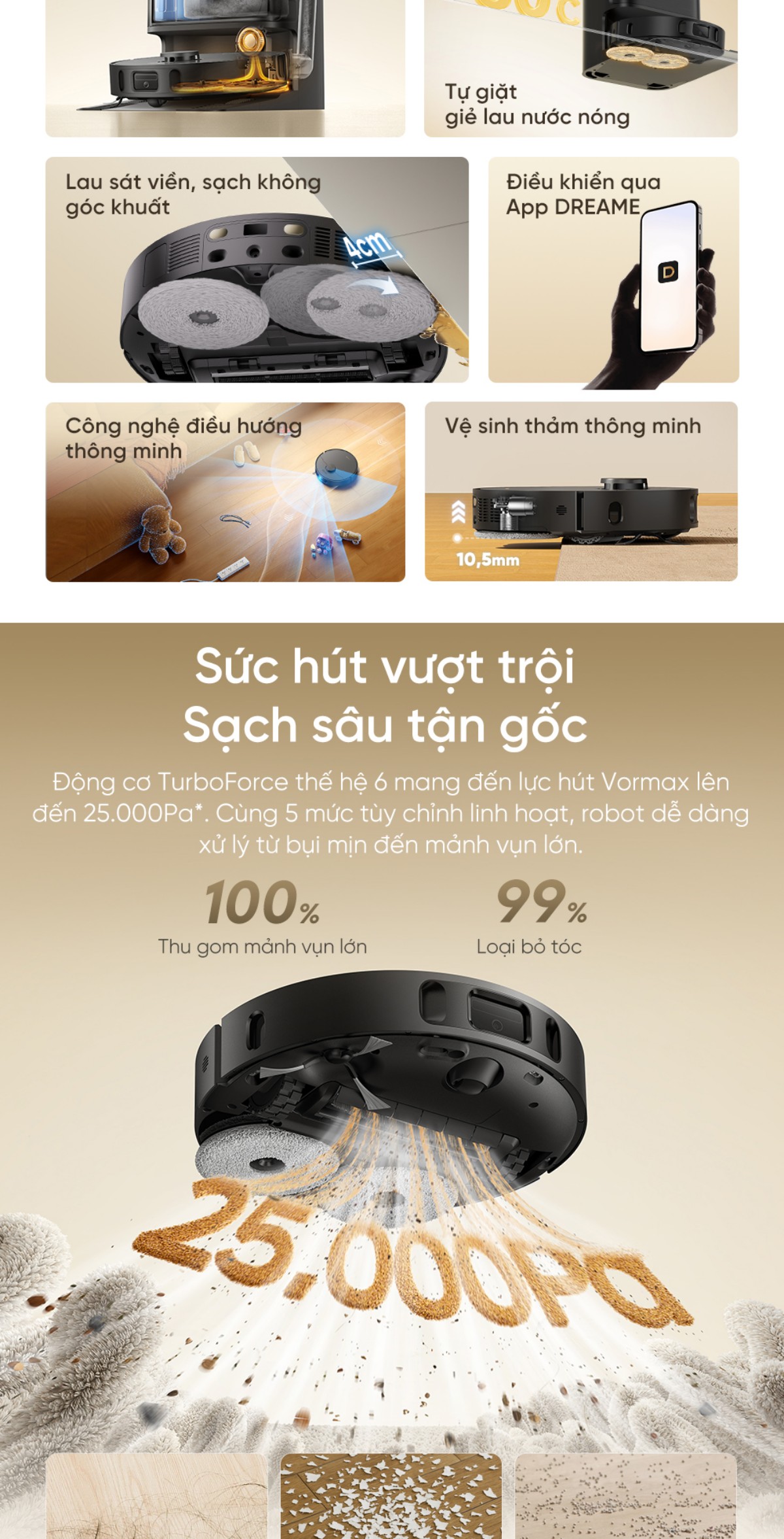 Robot hút bụi Dreame L10s Ultra Heat
