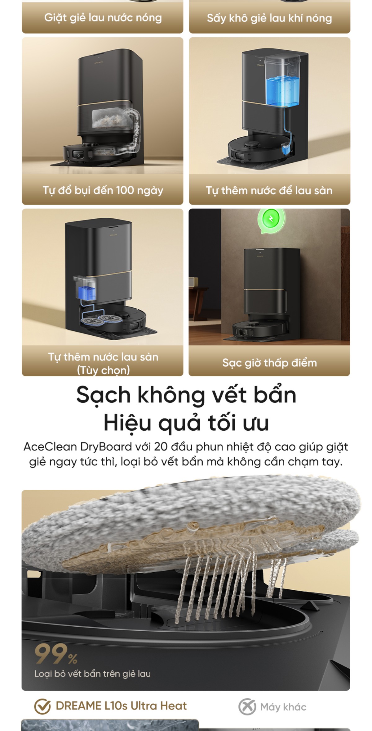 Robot hút bụi Dreame L10s Ultra Heat