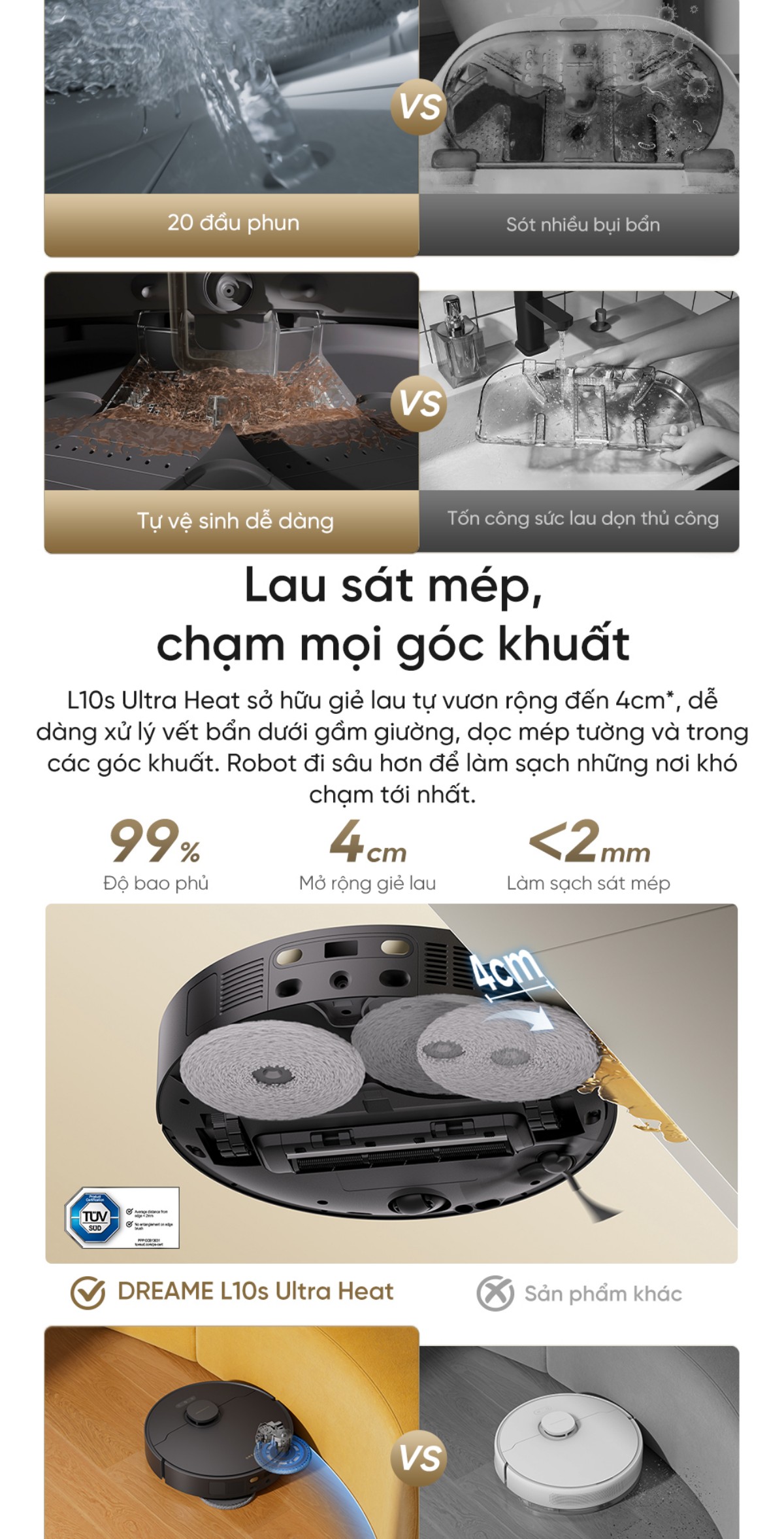 Robot hút bụi Dreame L10s Ultra Heat
