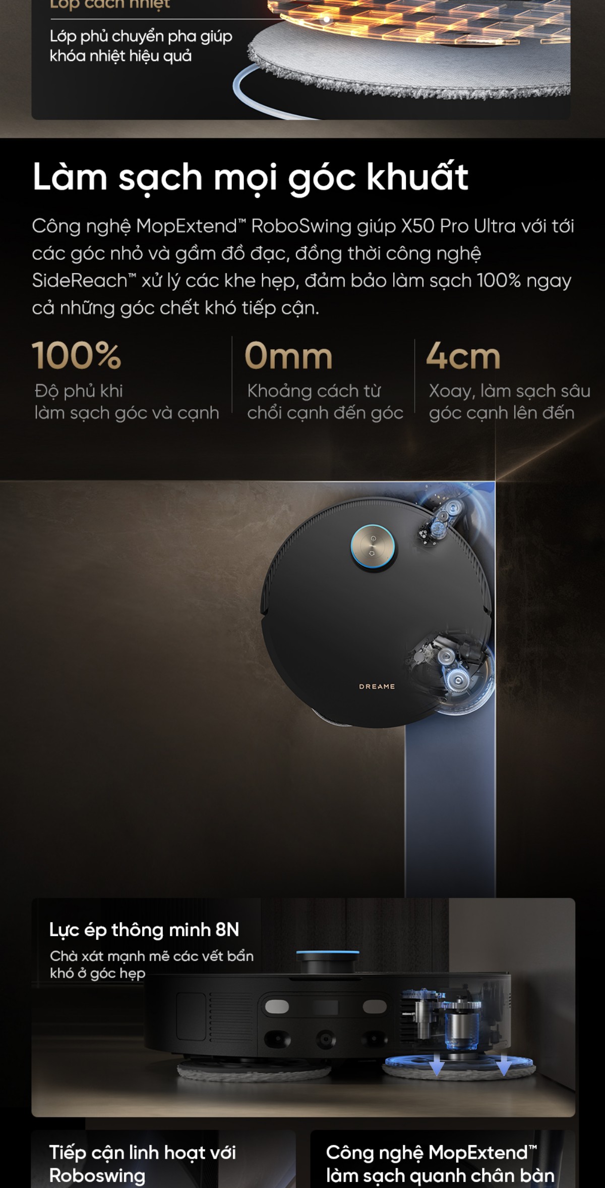 Robot hút bụi Dreame X50 Pro Ultra