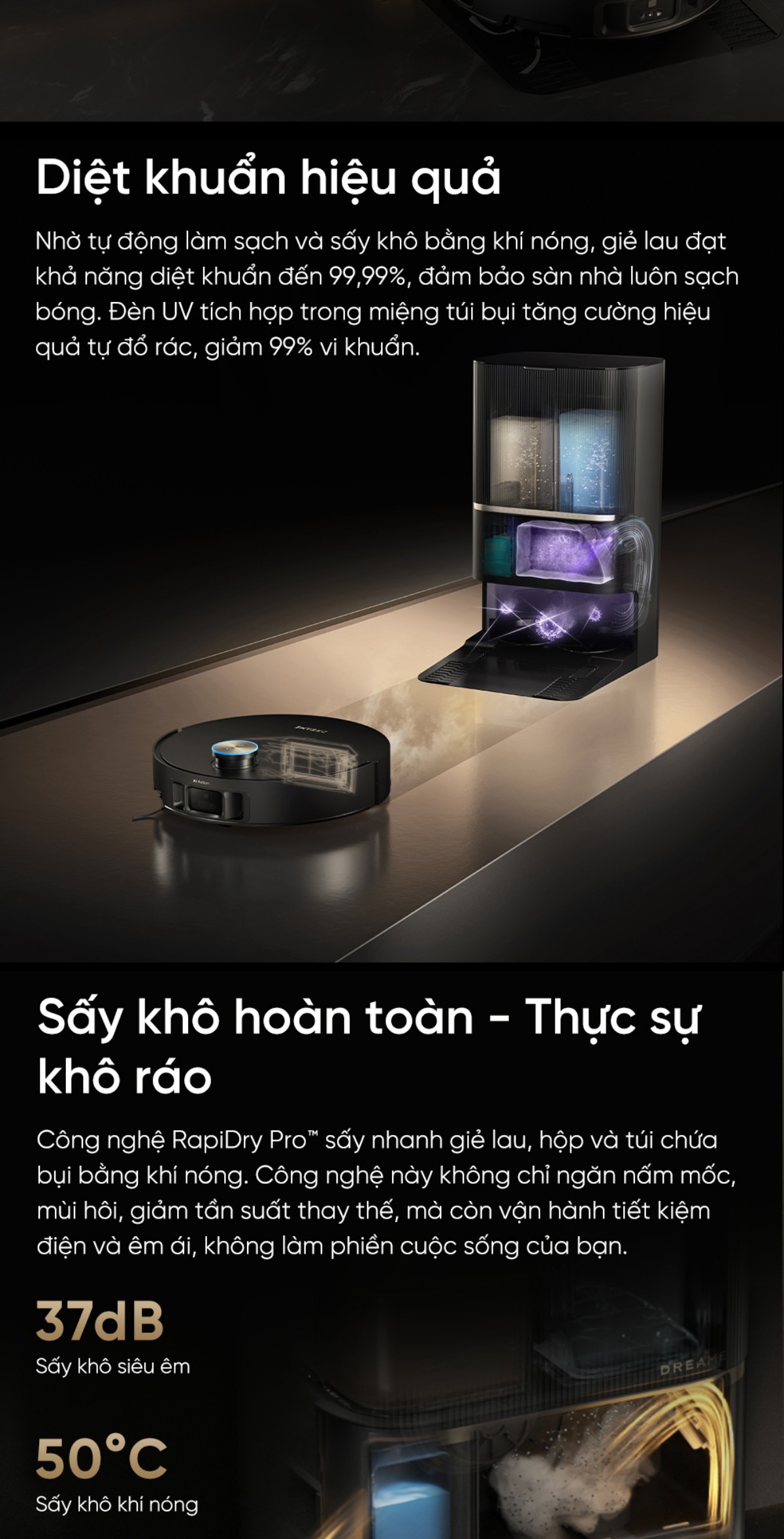 Robot hút bụi Dreame X50 Pro Ultra