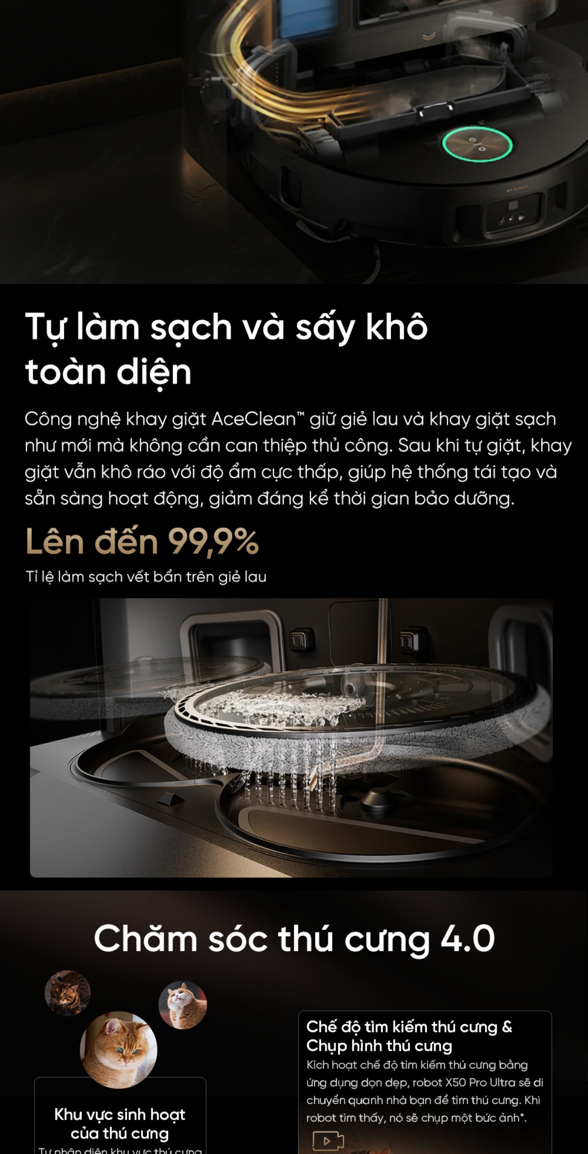 Robot hút bụi Dreame X50 Pro Ultra