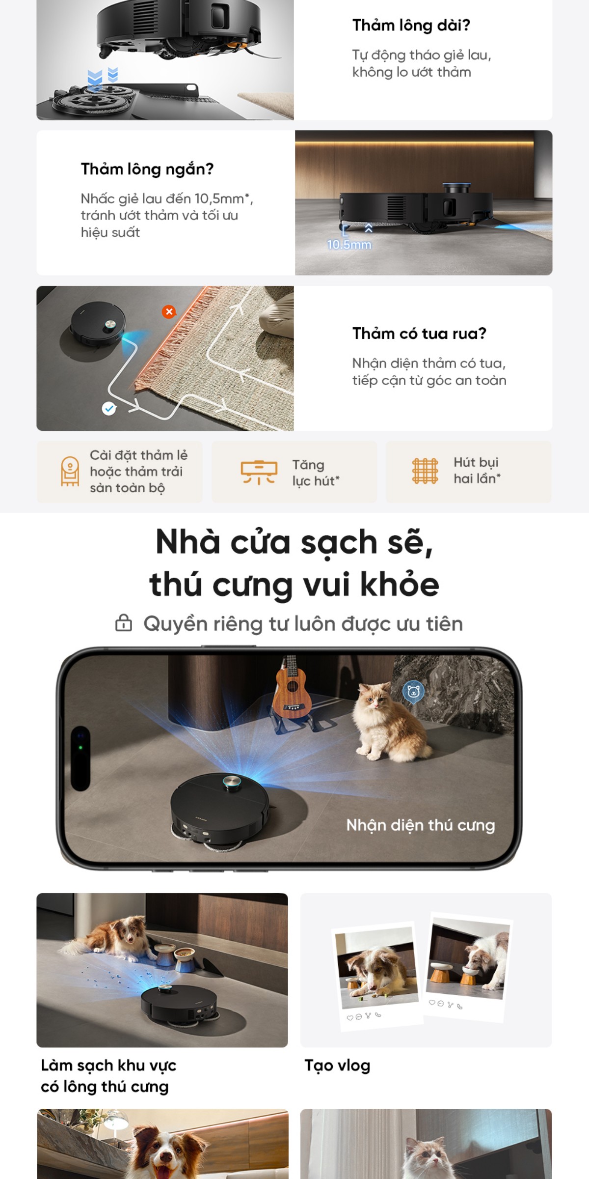 Robot hút bụi Dreame X60 Master