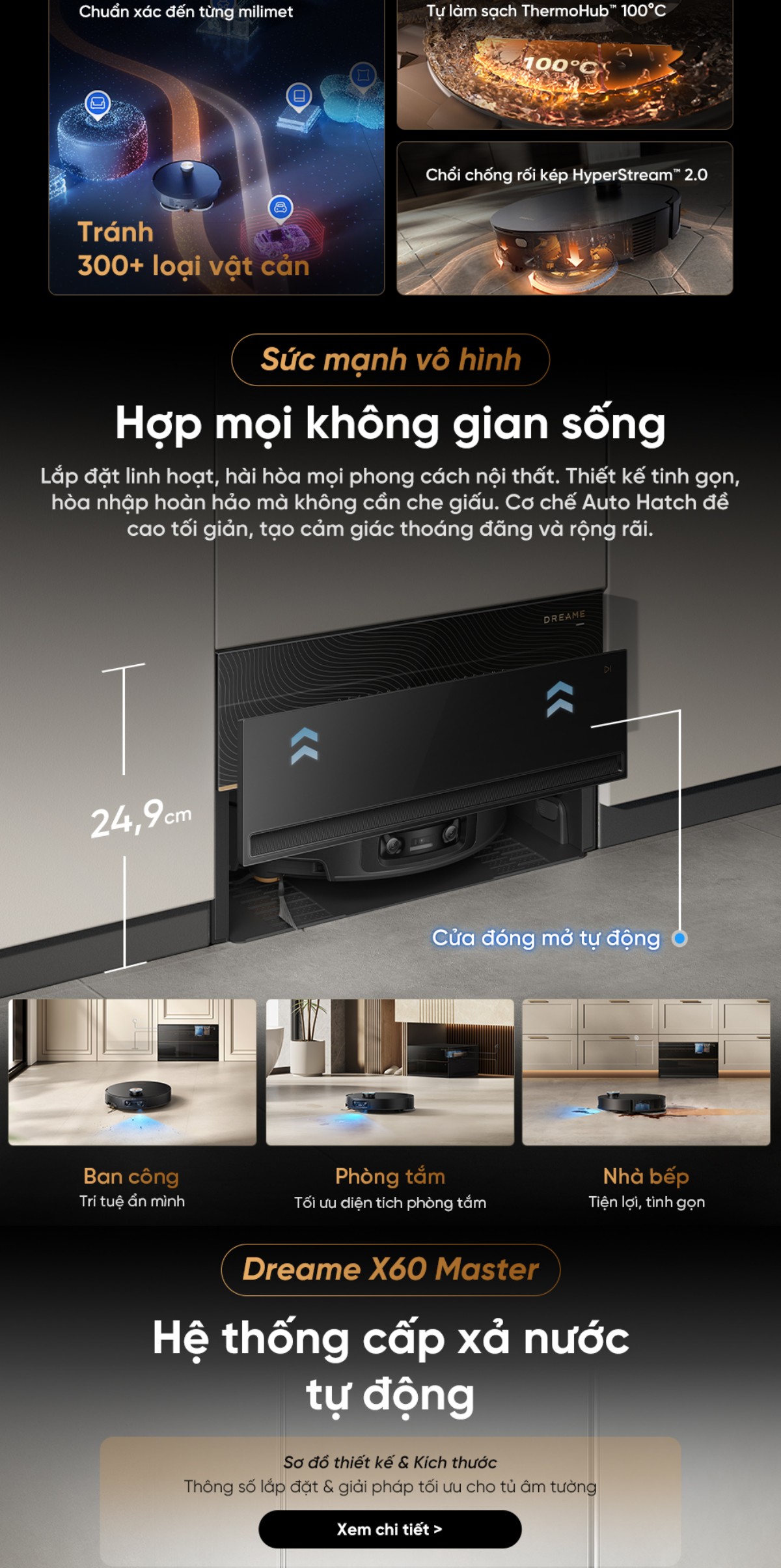 Robot hút bụi Dreame X60 Master