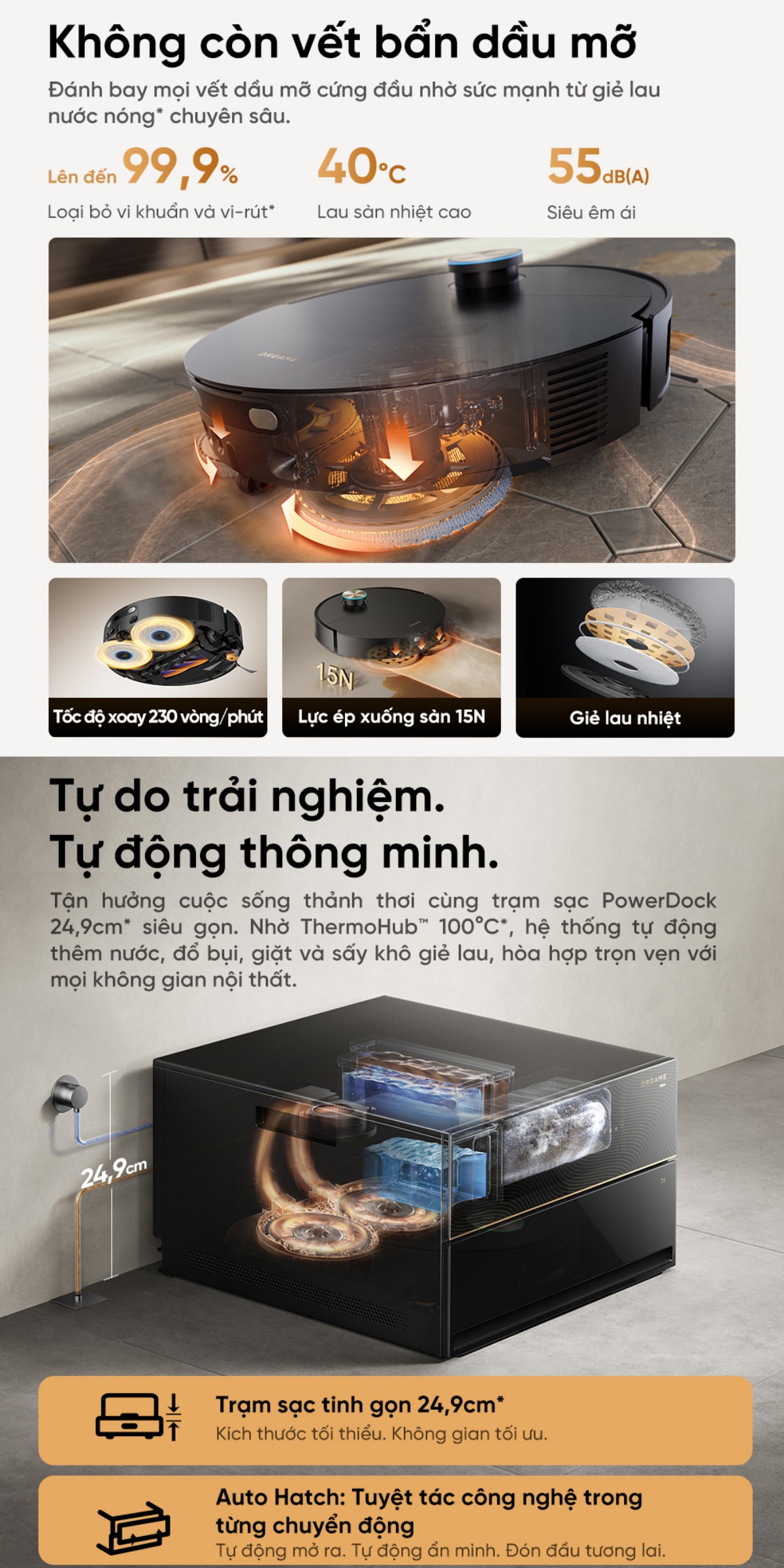 Robot hút bụi Dreame X60 Master