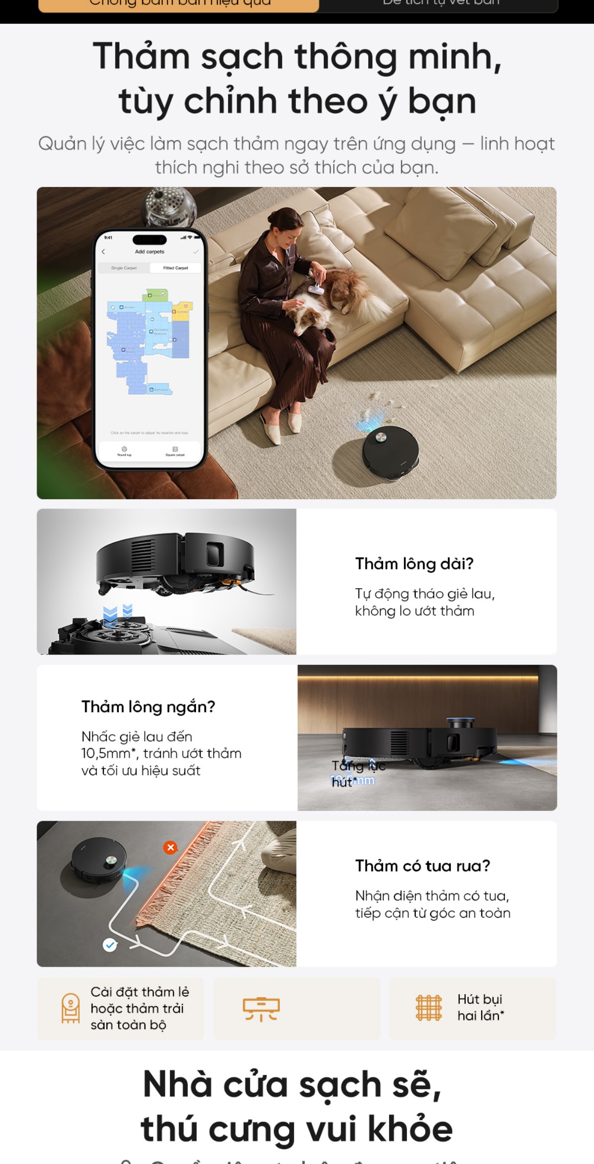 Robot hút bụi Dreame X60 Ultra
