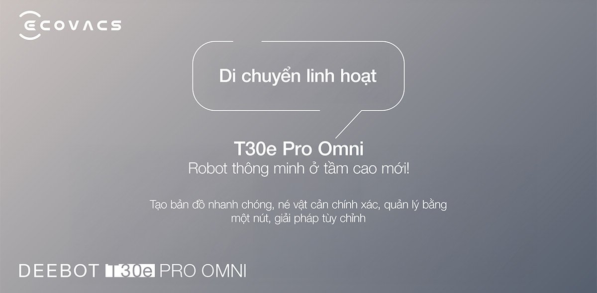 Robot hút bụi Ecovacs T30e Pro Omni