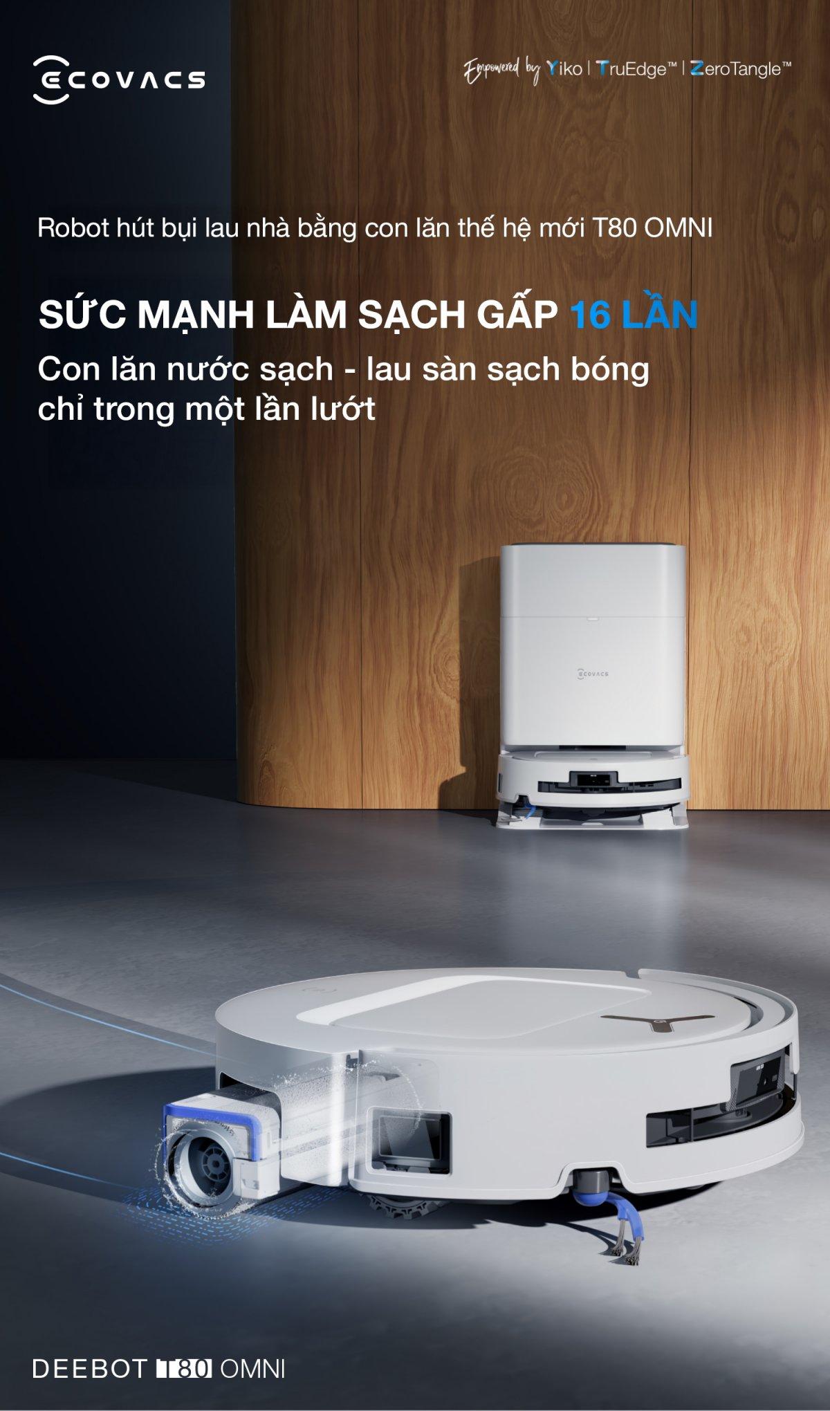 Robot hút bụi Ecovacs T80 OMNI