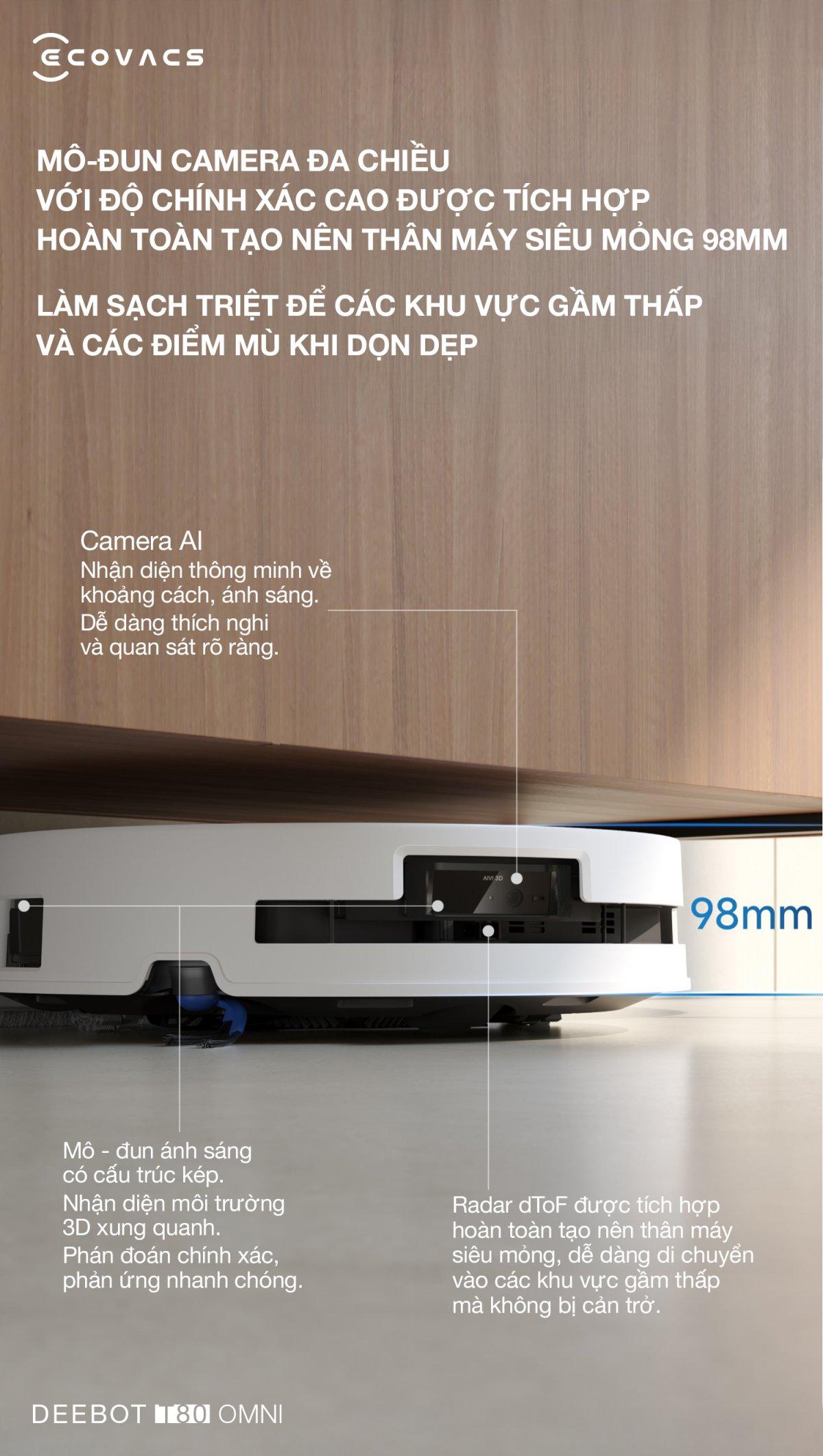 Robot hút bụi Ecovacs T80 OMNI