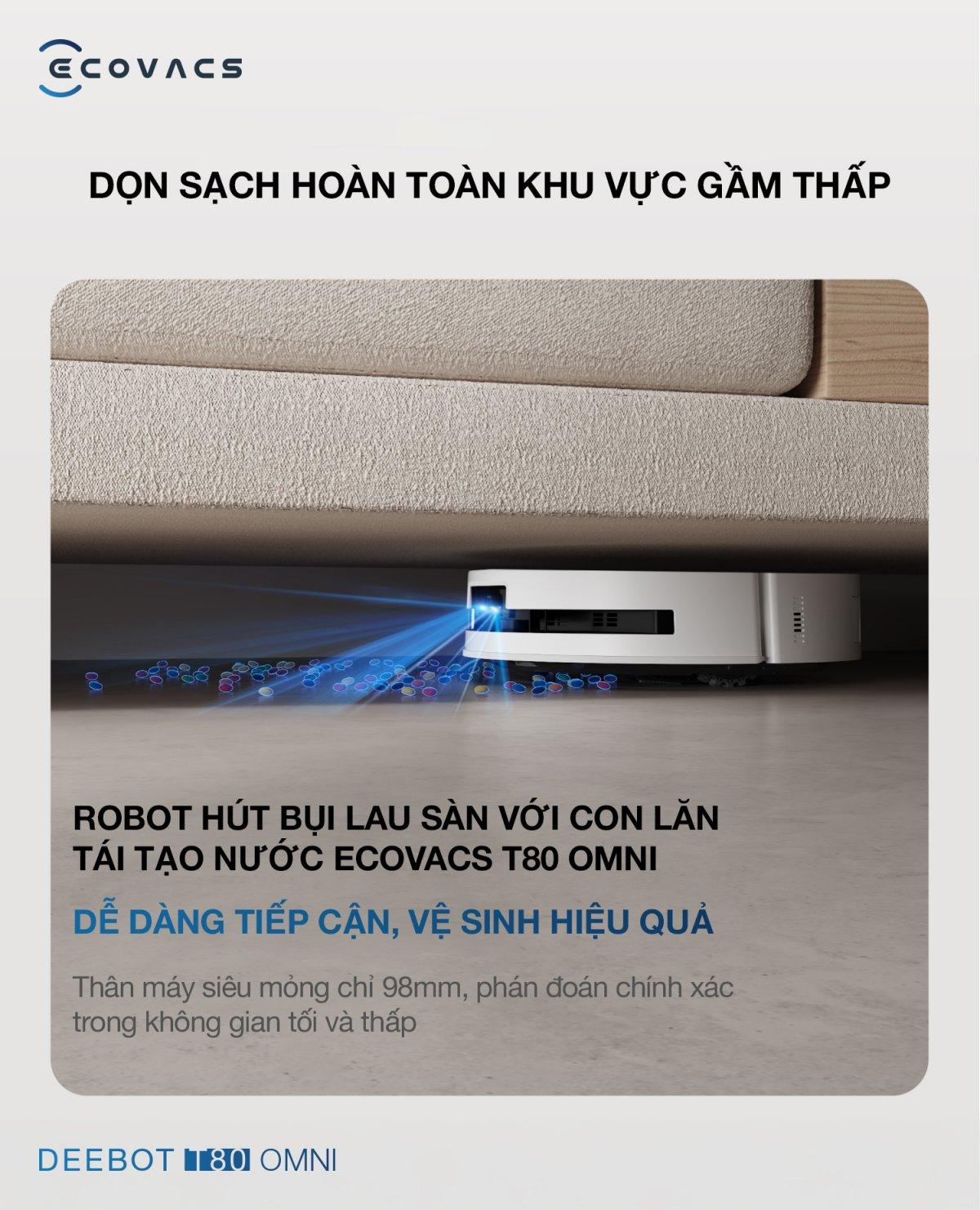 Robot hút bụi Ecovacs T80 OMNI