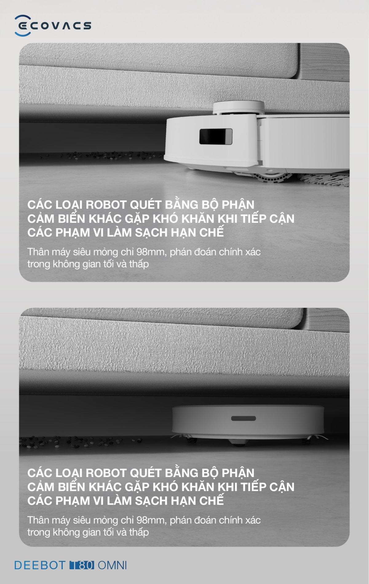 Robot hút bụi Ecovacs T80 OMNI