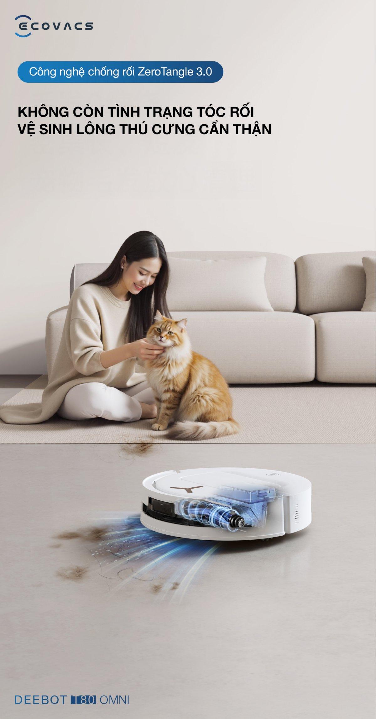 Robot hút bụi Ecovacs T80 OMNI