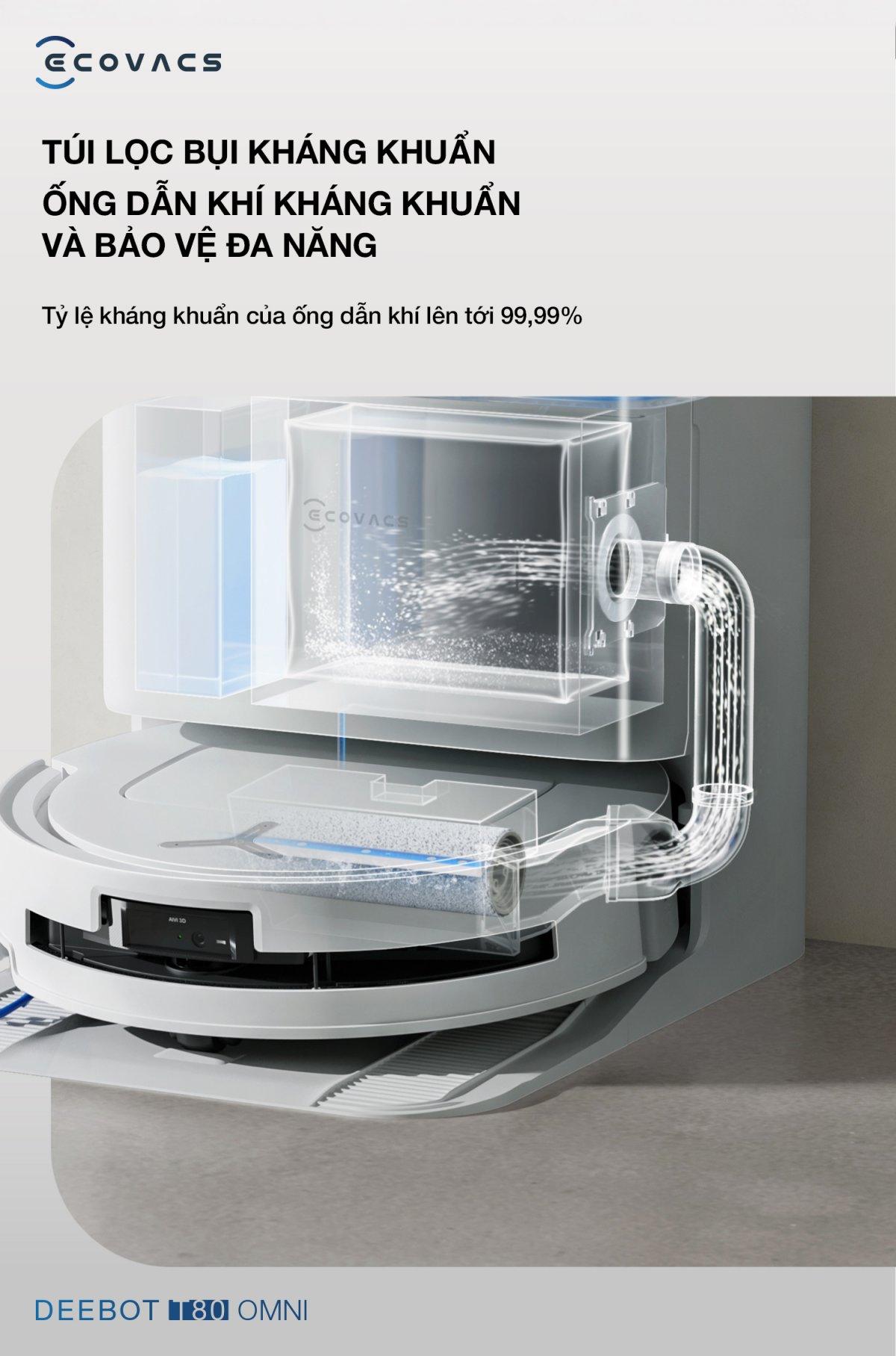 Robot hút bụi Ecovacs T80 OMNI