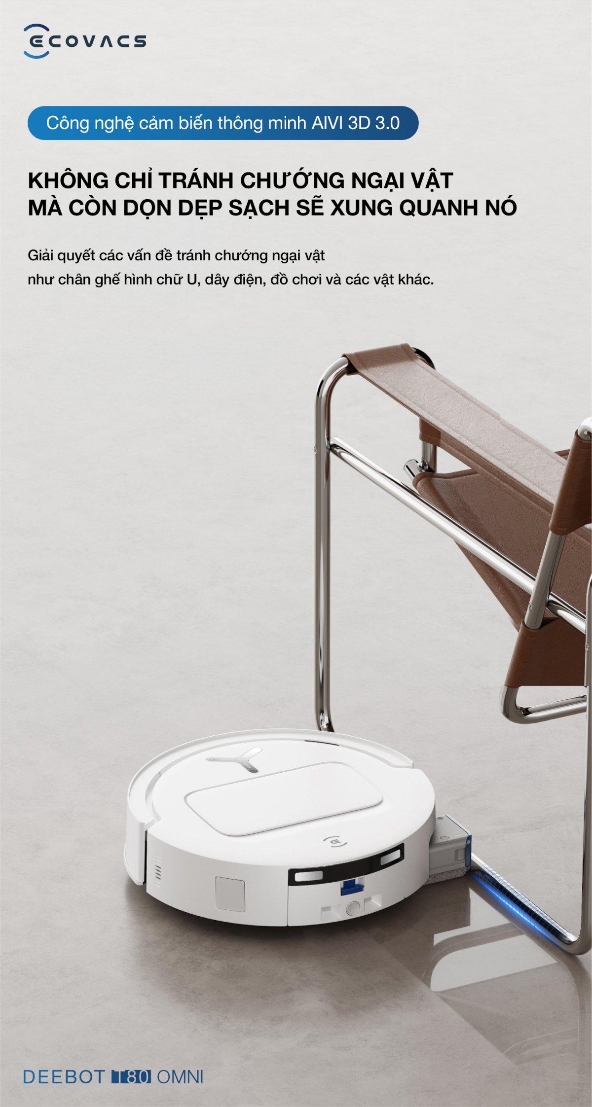 Robot hút bụi Ecovacs T80 OMNI