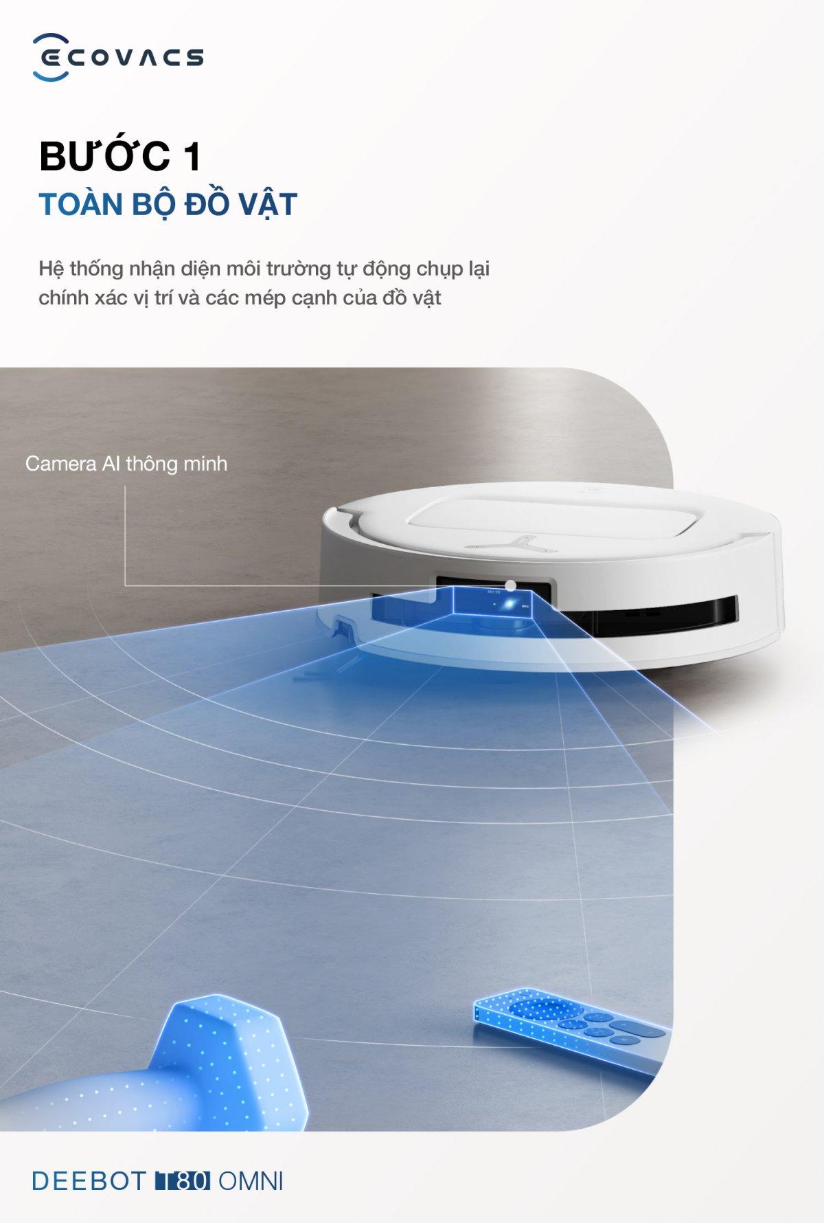 Robot hút bụi Ecovacs T80 OMNI