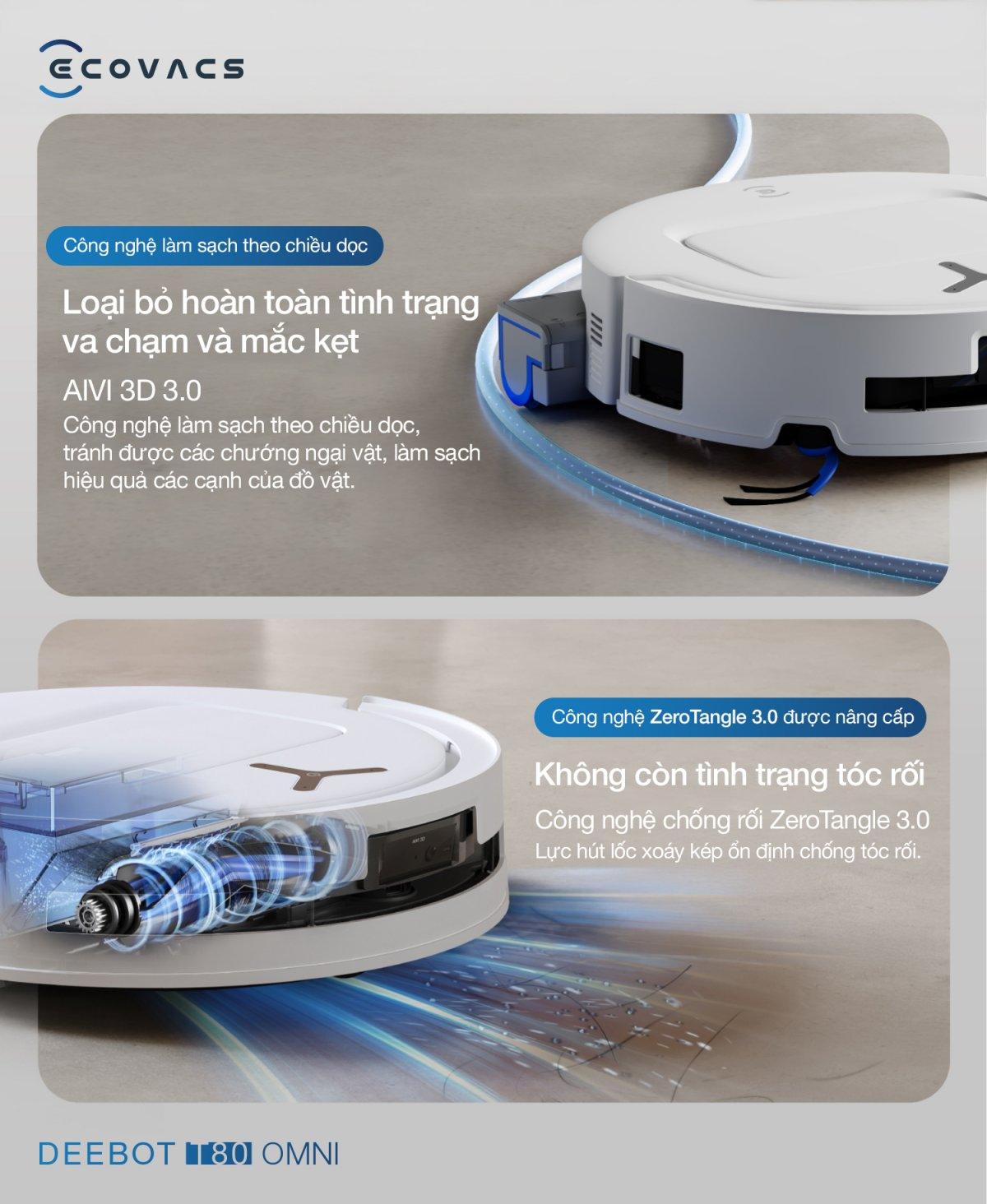 Robot hút bụi Ecovacs T80 OMNI