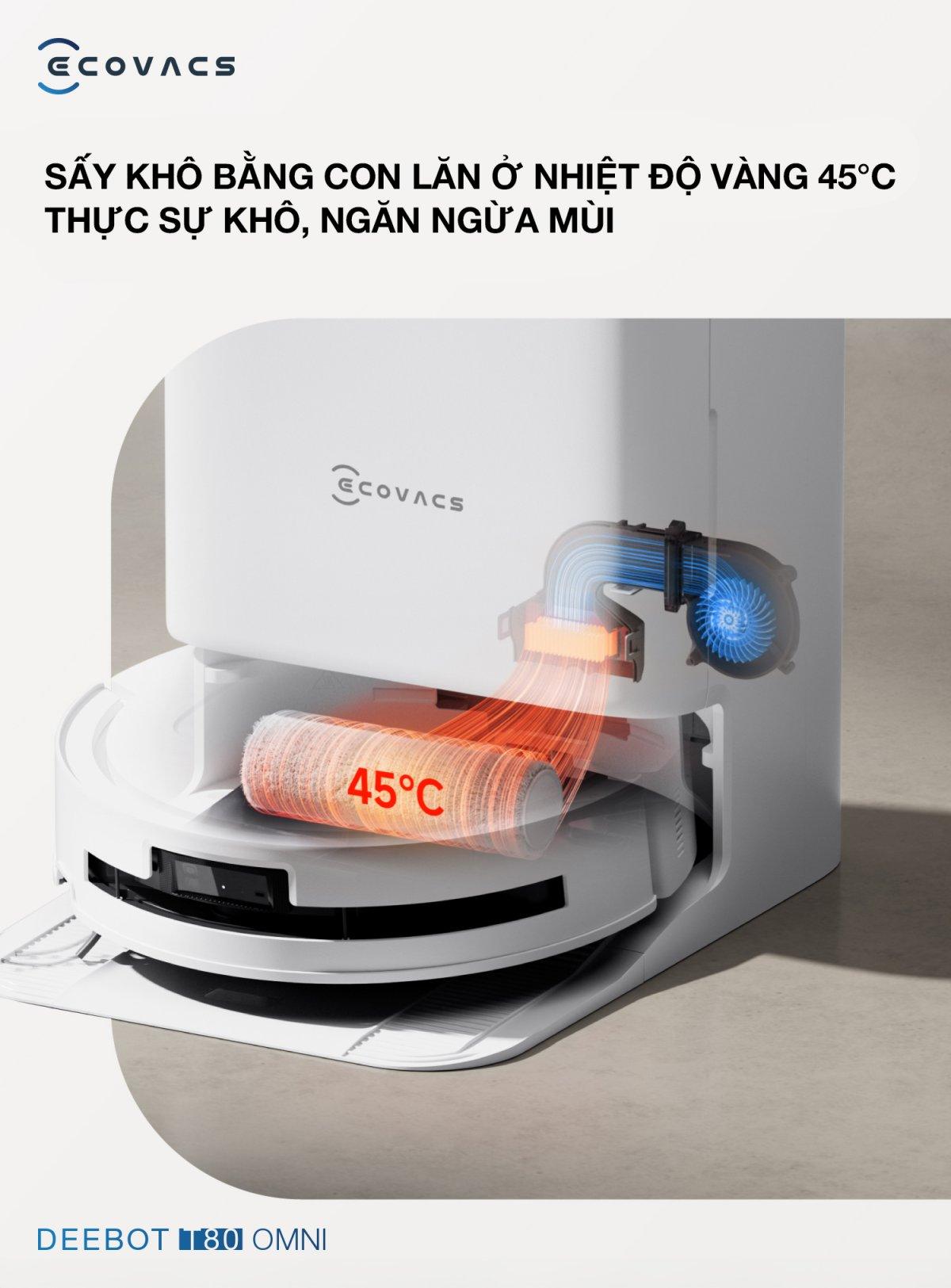 Robot hút bụi Ecovacs T80 OMNI
