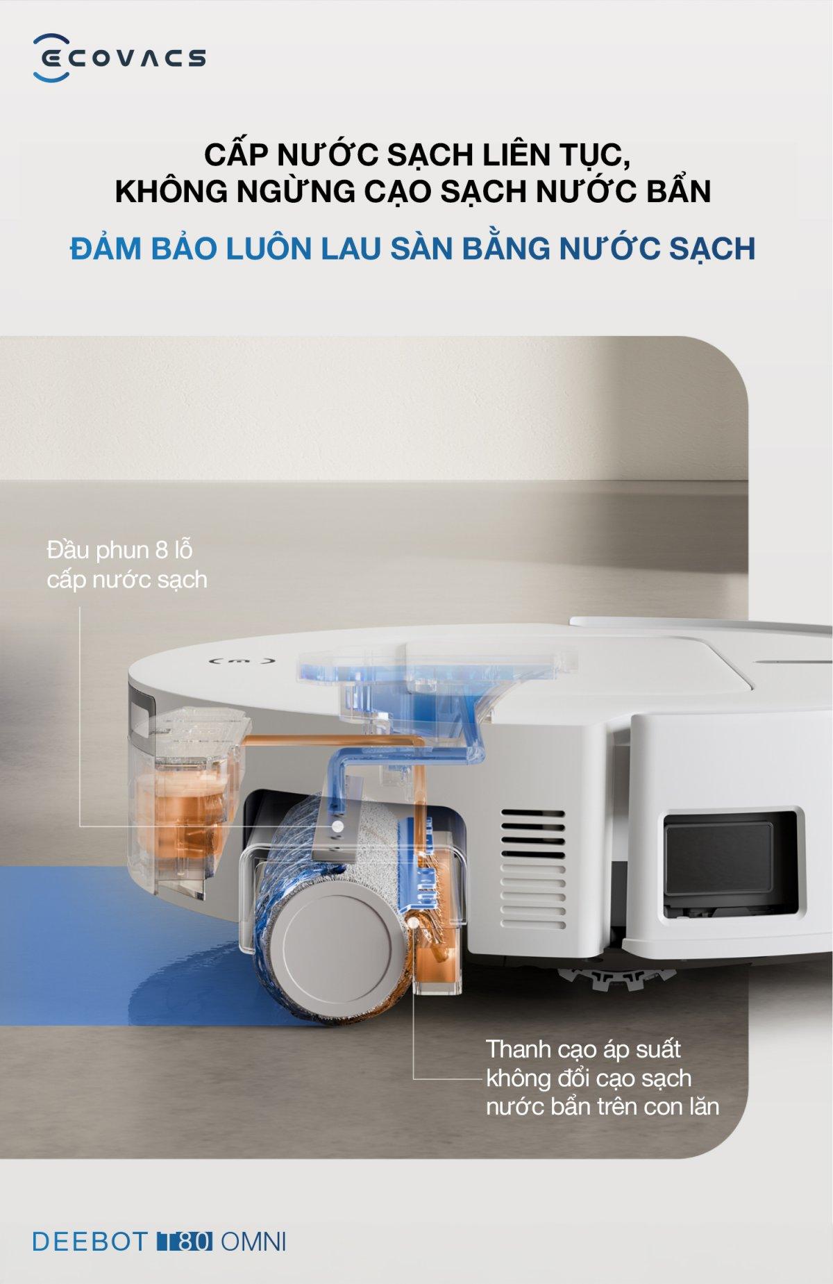 Robot hút bụi Ecovacs T80 OMNI