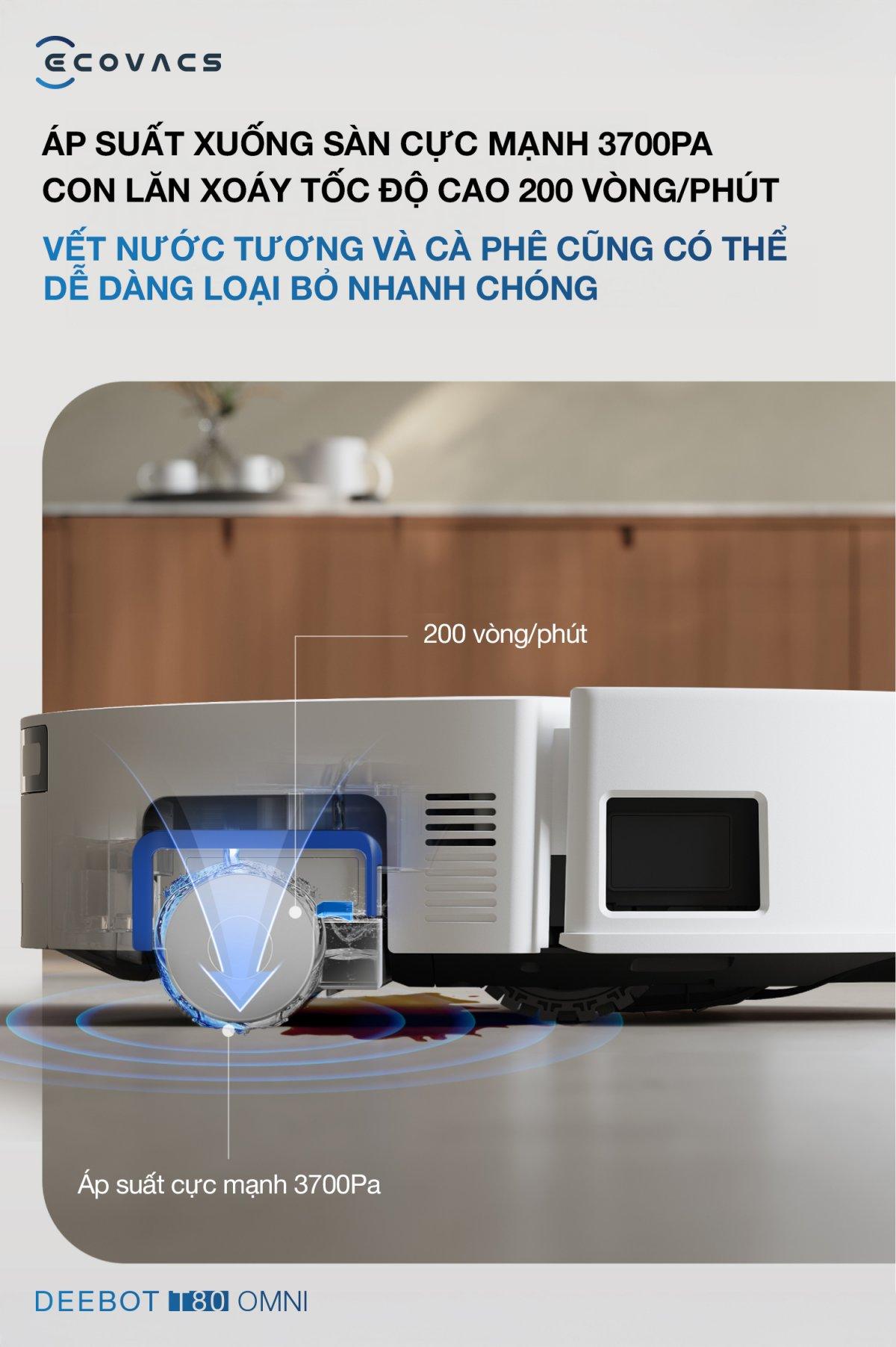 Robot hút bụi Ecovacs T80 OMNI