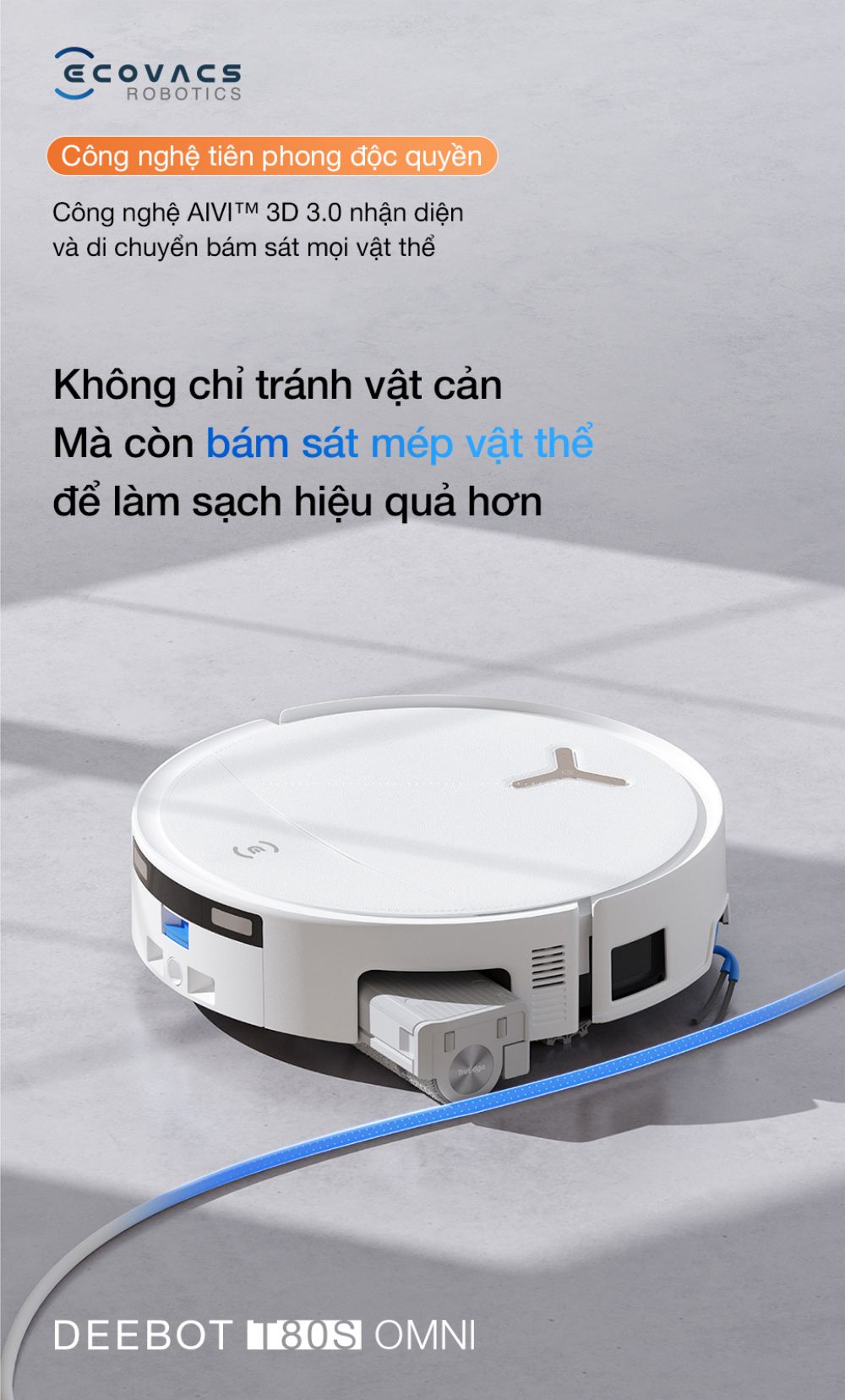 Robot hút bụi Ecovacs T80s Omni
