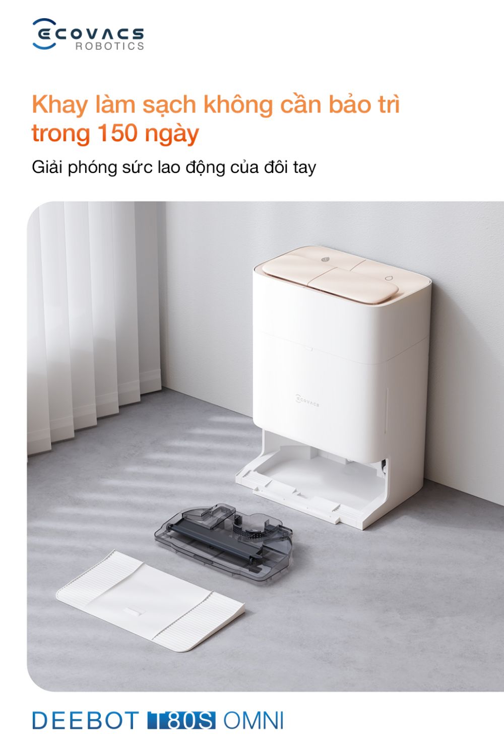 Robot hút bụi Ecovacs T80s Omni