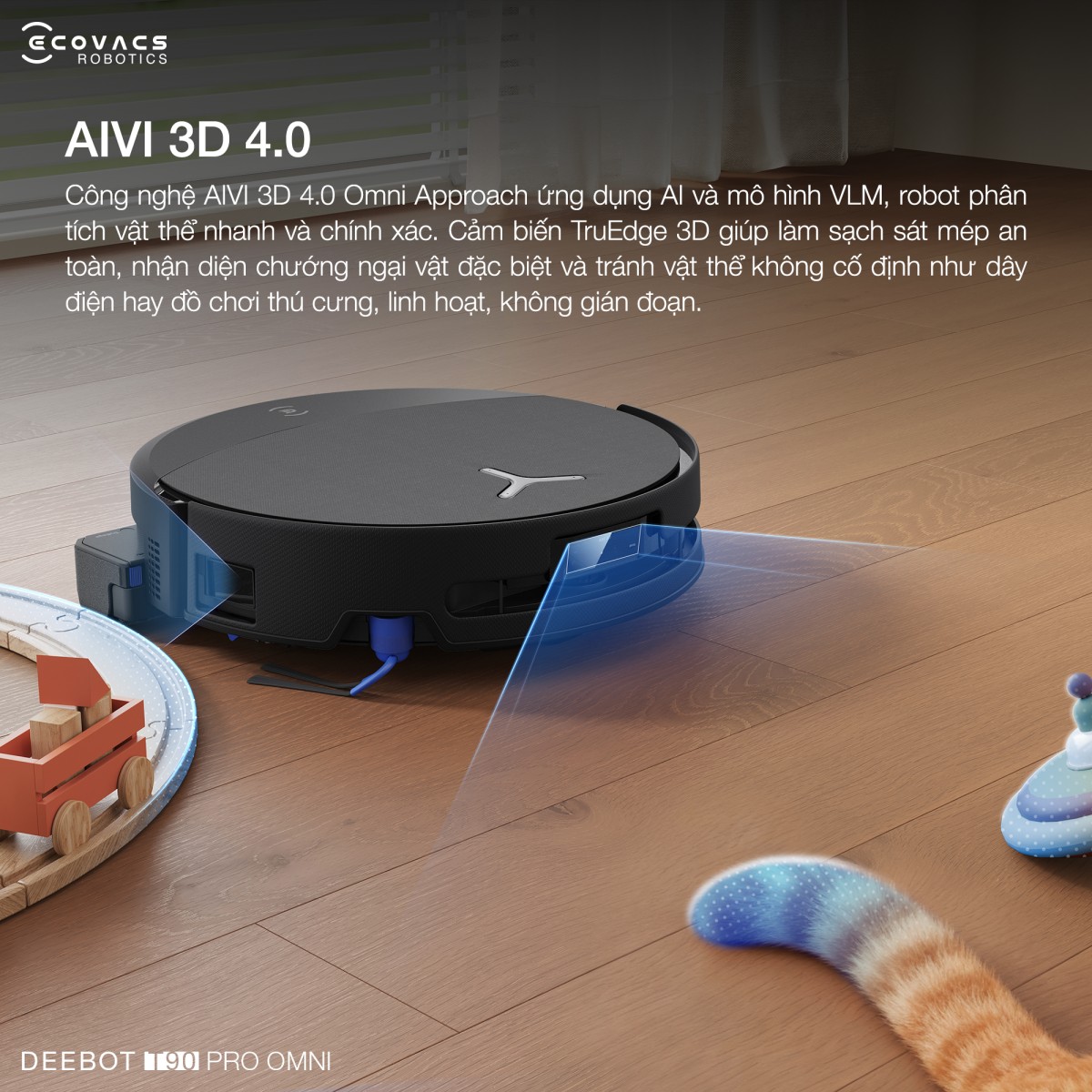 Robot hút bụi Ecovacs T90 Pro Omni