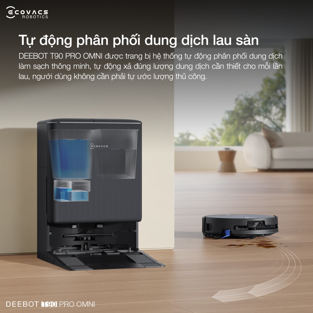 Robot hút bụi Ecovacs T90 Pro Omni