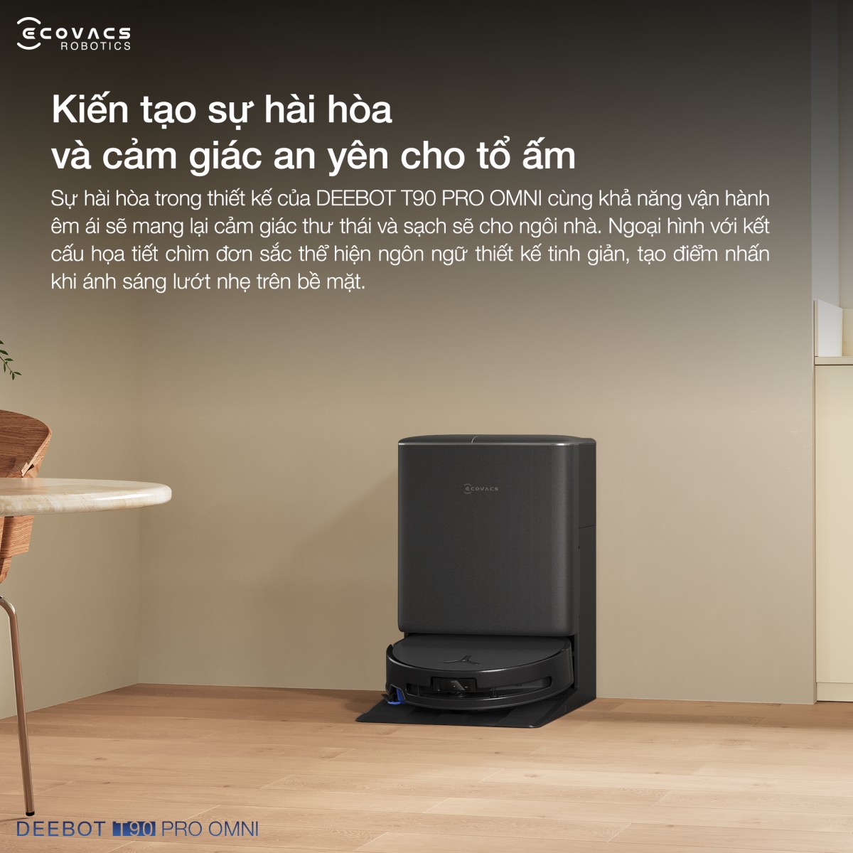 Robot hút bụi Ecovacs T90 Pro Omni