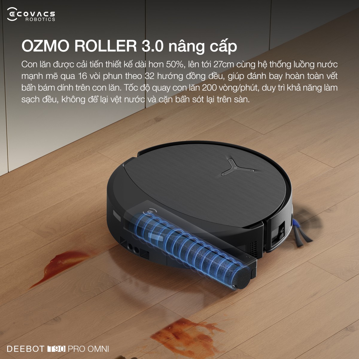 Robot hút bụi Ecovacs T90 Pro Omni