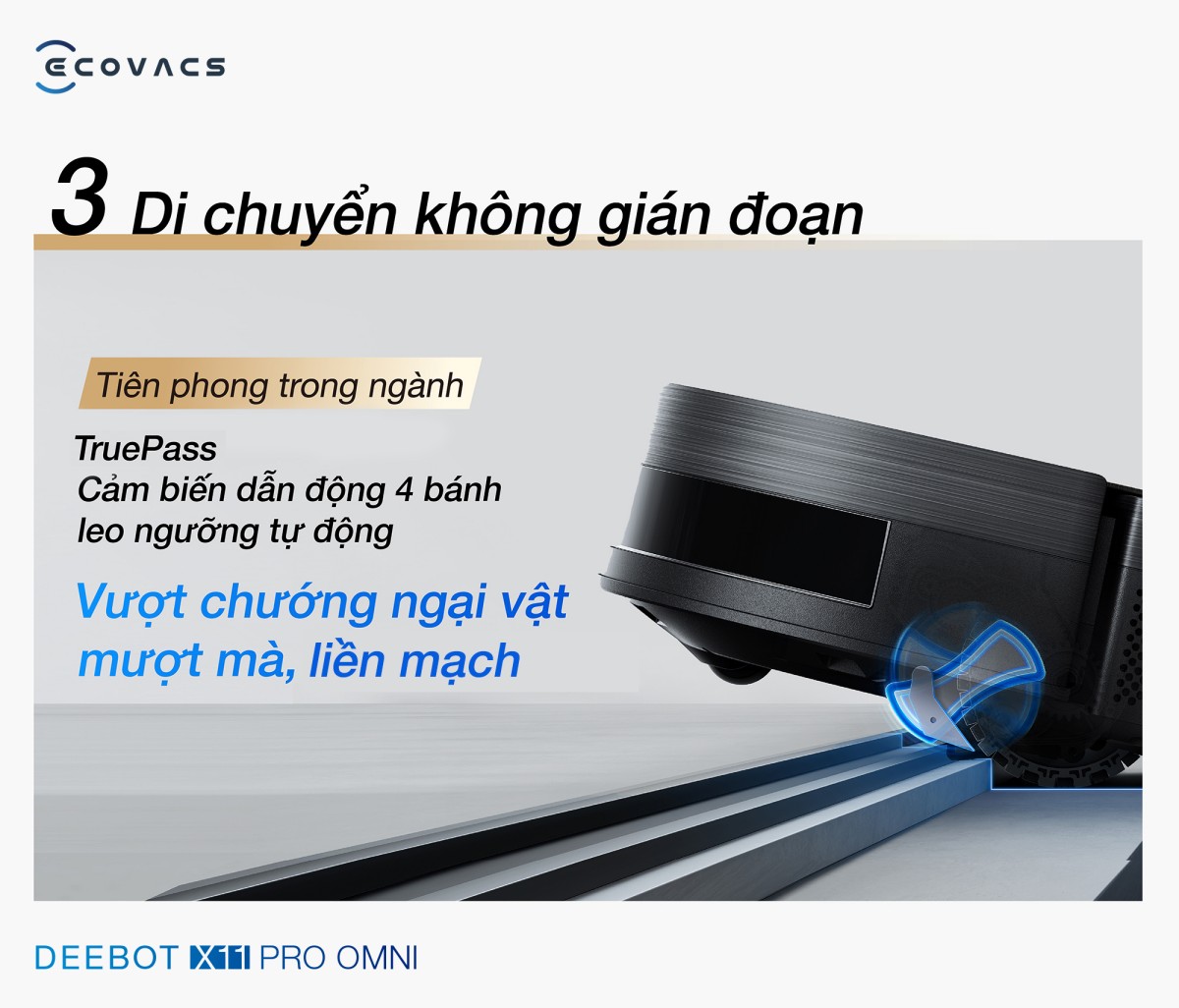 Robot hút bụi Ecovacs X11 Pro OMNI tự động cấp xả nước