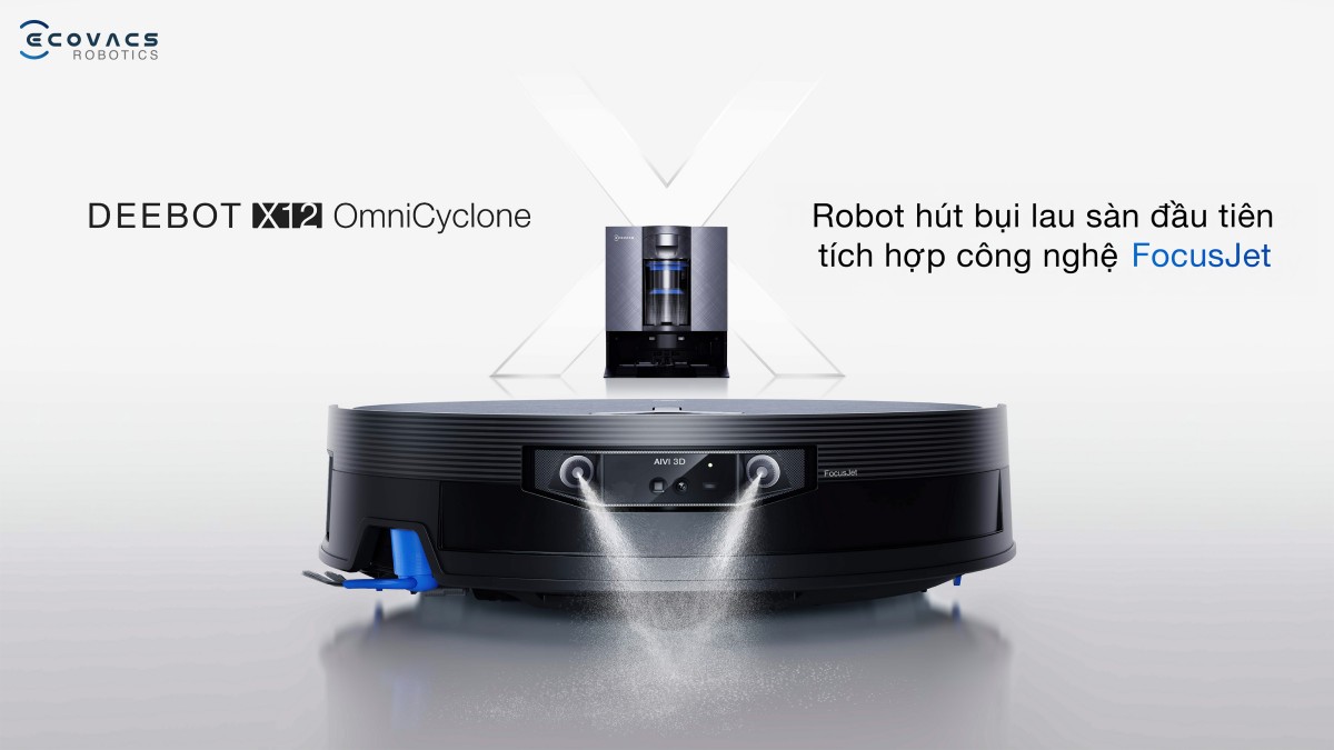 Robot hút bụi Ecovacs X12 OmniCyclone