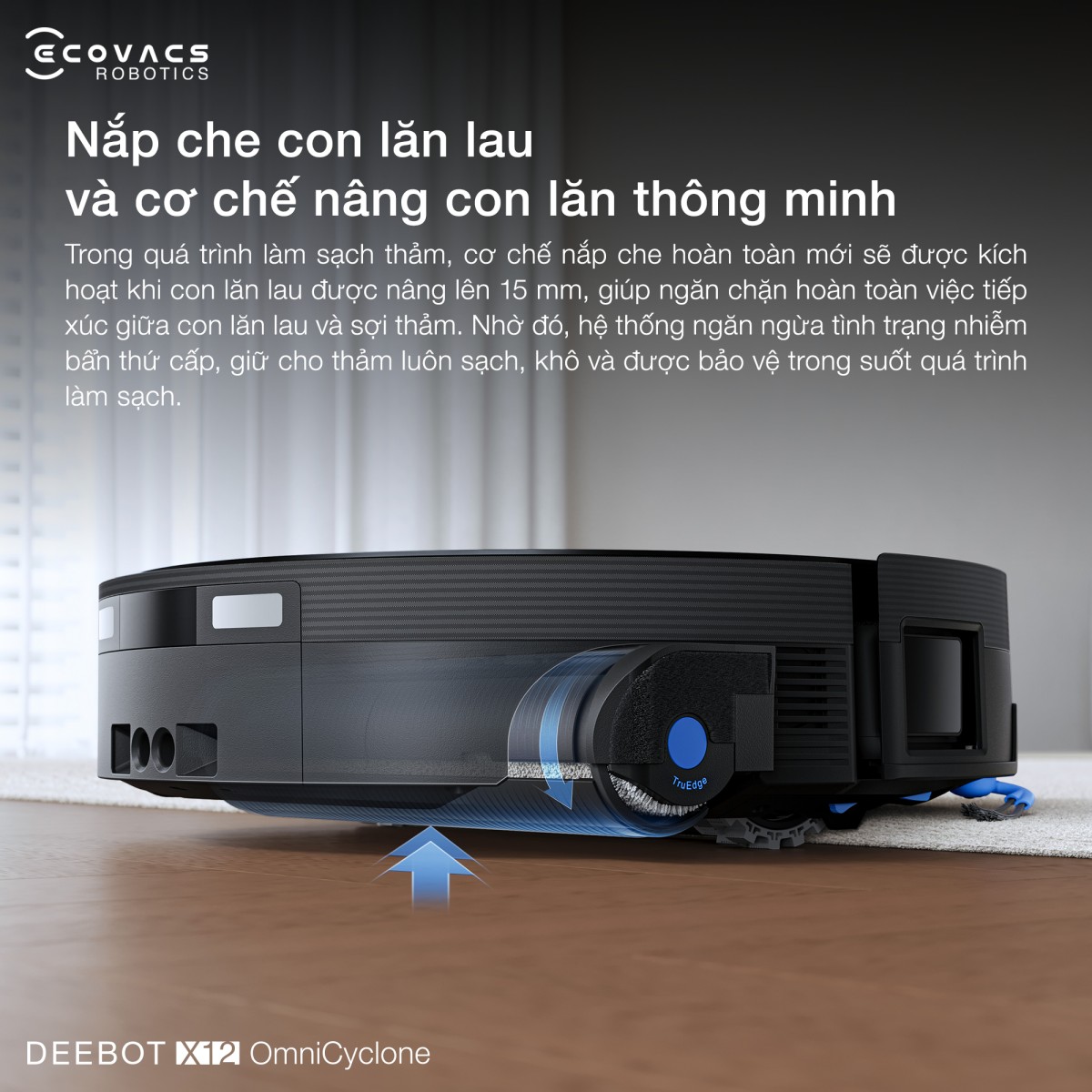 Robot hút bụi Ecovacs X12 OmniCyclone