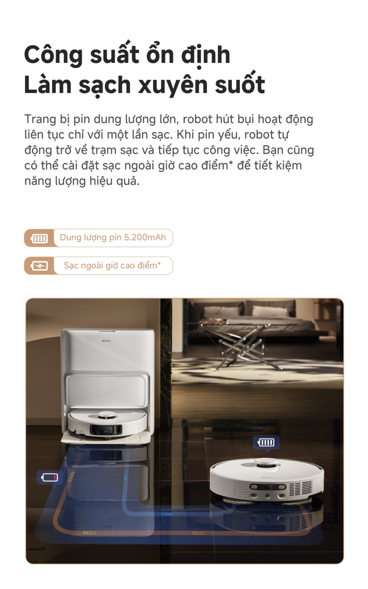 Robot hút bụi Mova P50 Ultra