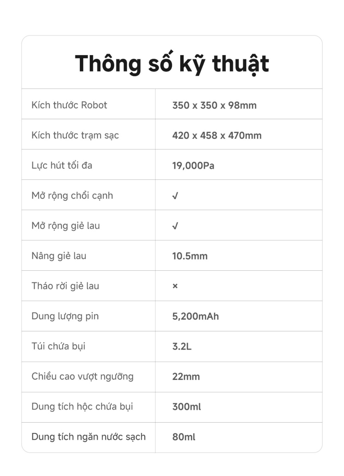 Robot hút bụi Mova P50 Ultra