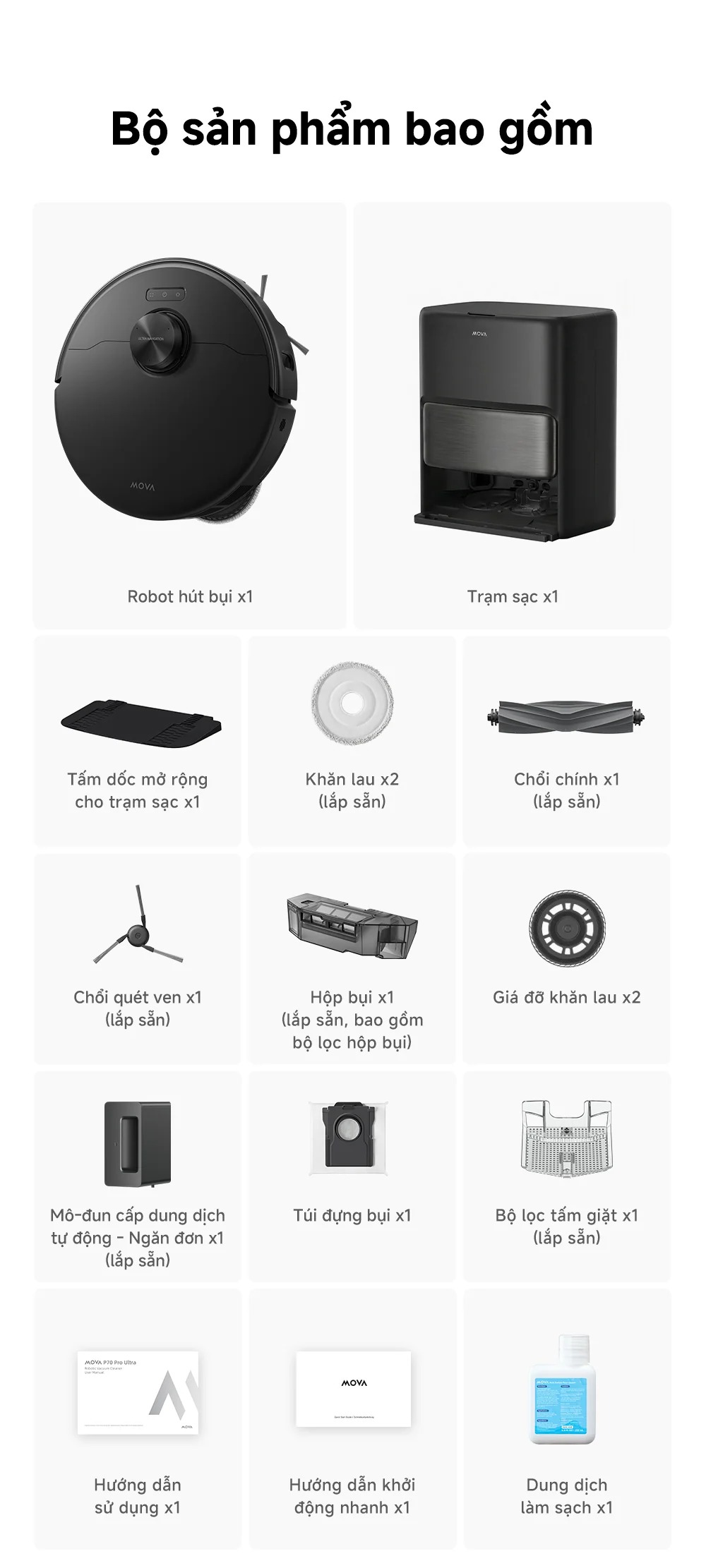 Robot hút bụi Mova P70 Pro Ultra