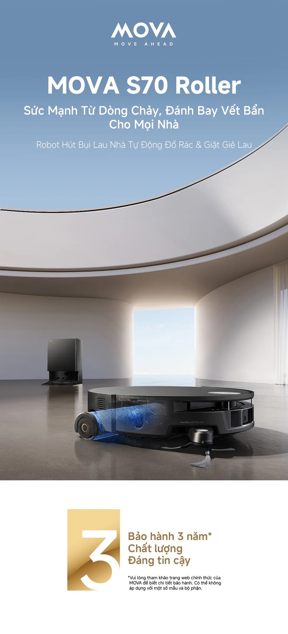Robot hút bụi Mova S70 Roller