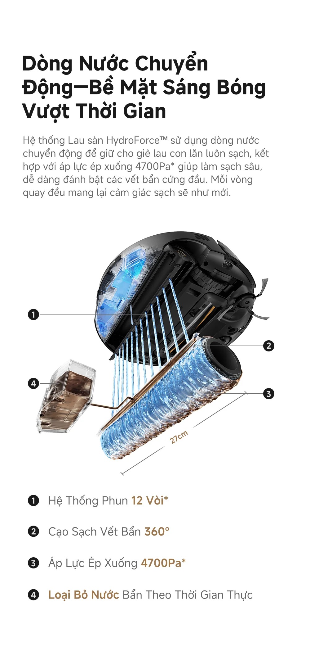 Robot hút bụi Mova S70 Roller