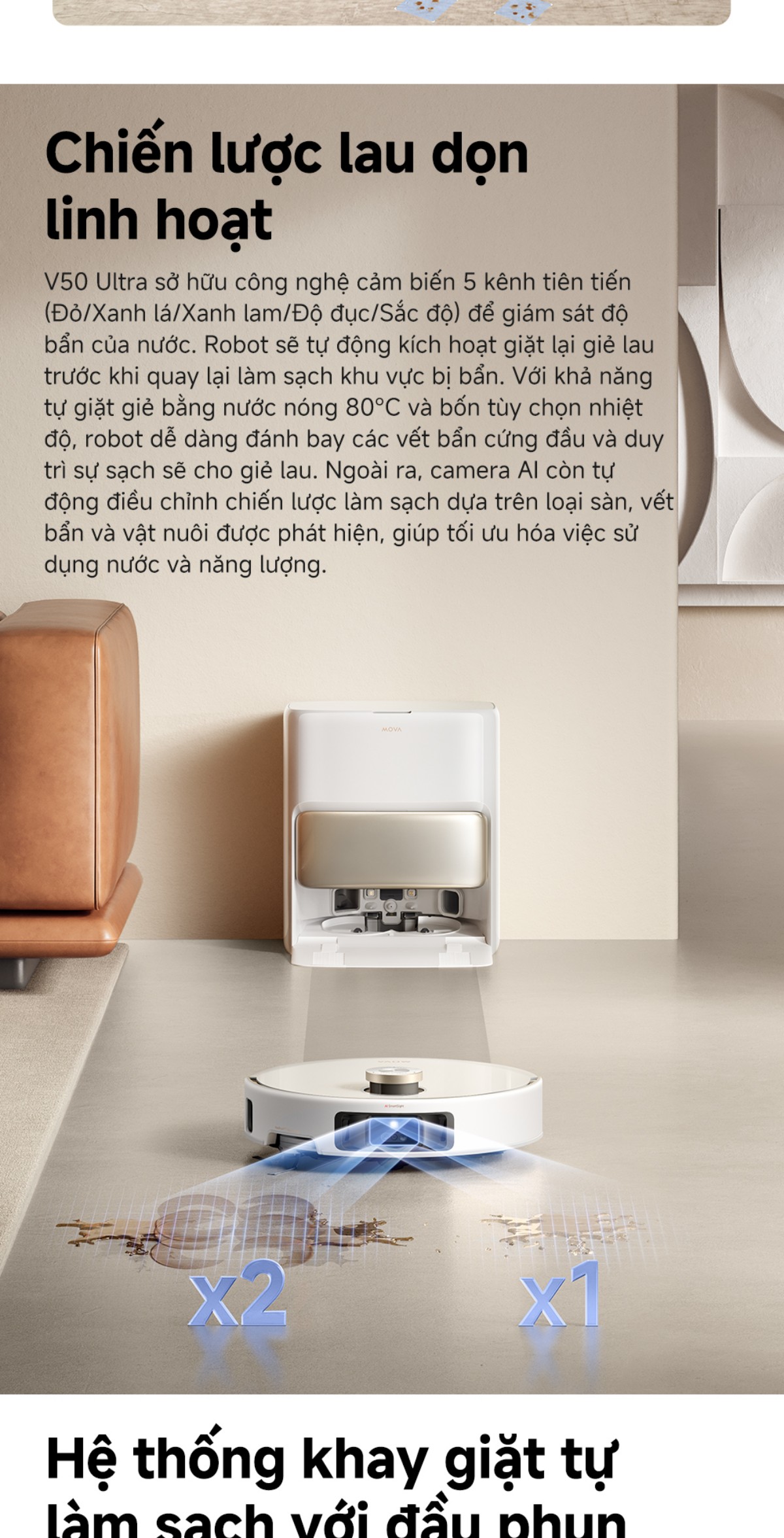 Robot hút bụi Mova V50 Ultra