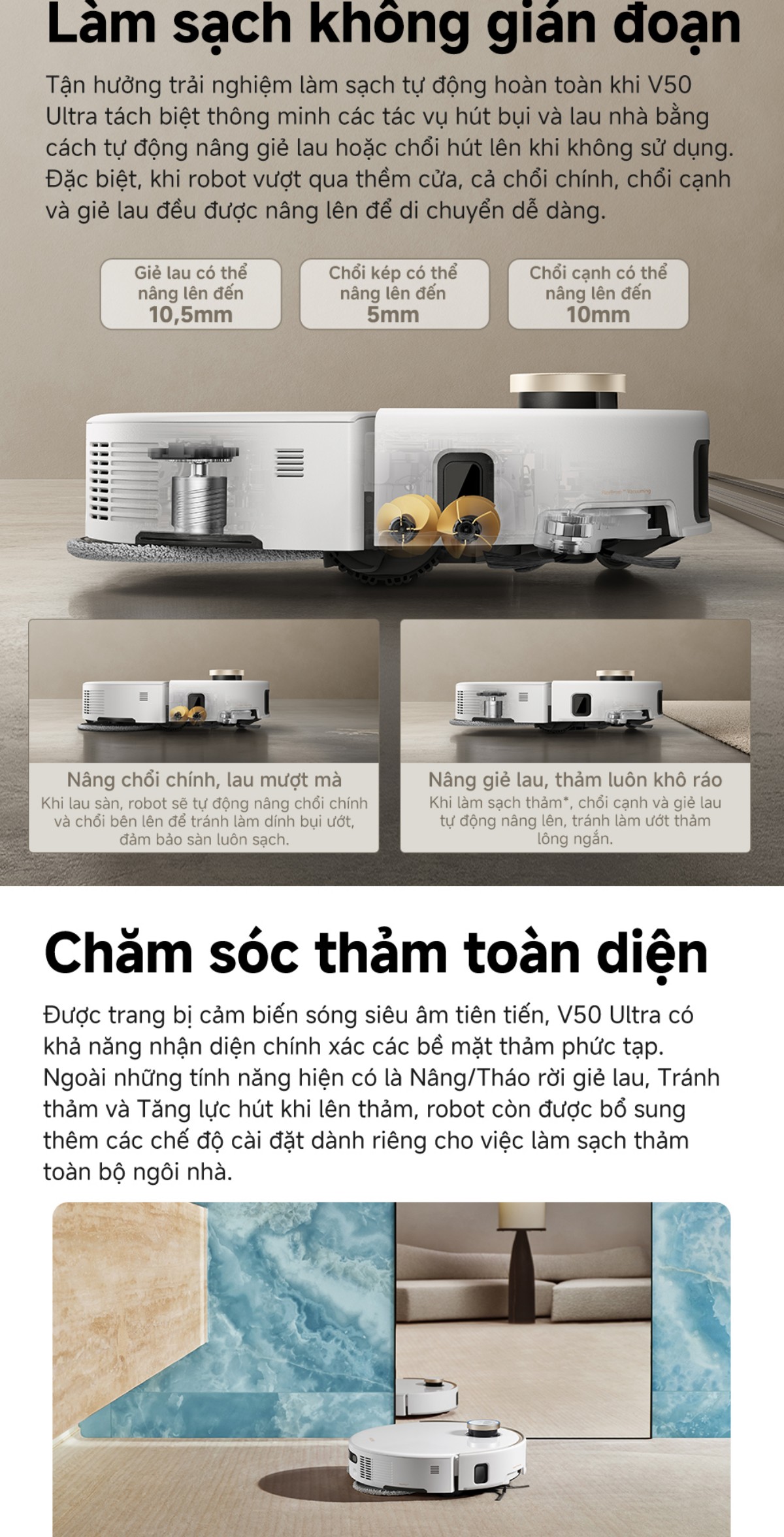 Robot hút bụi Mova V50 Ultra