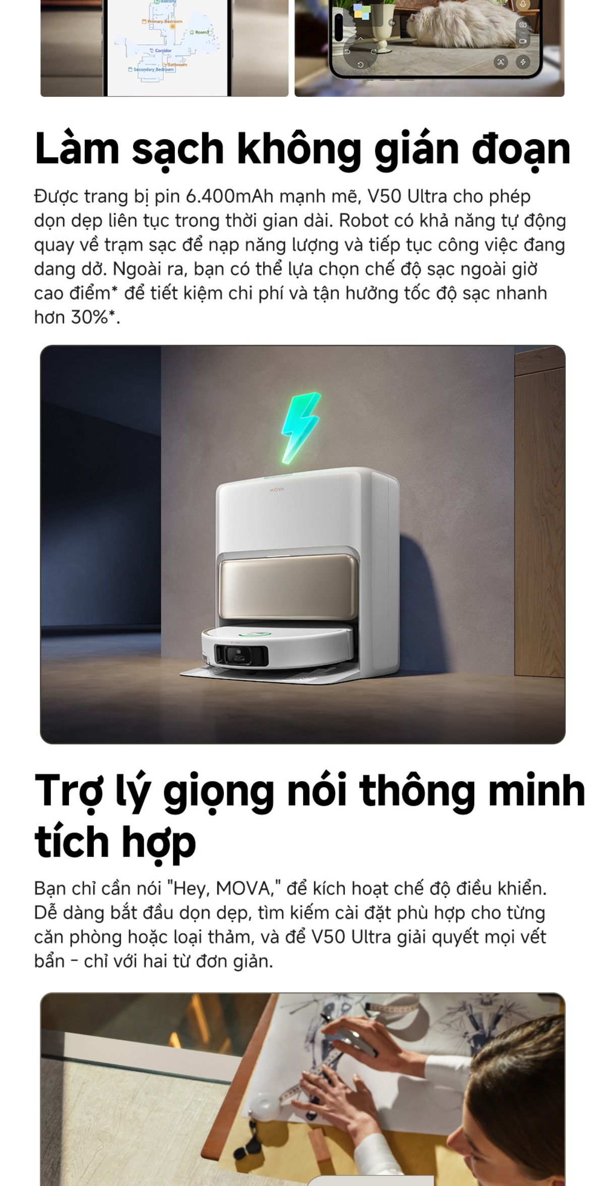 Robot hút bụi Mova V50 Ultra